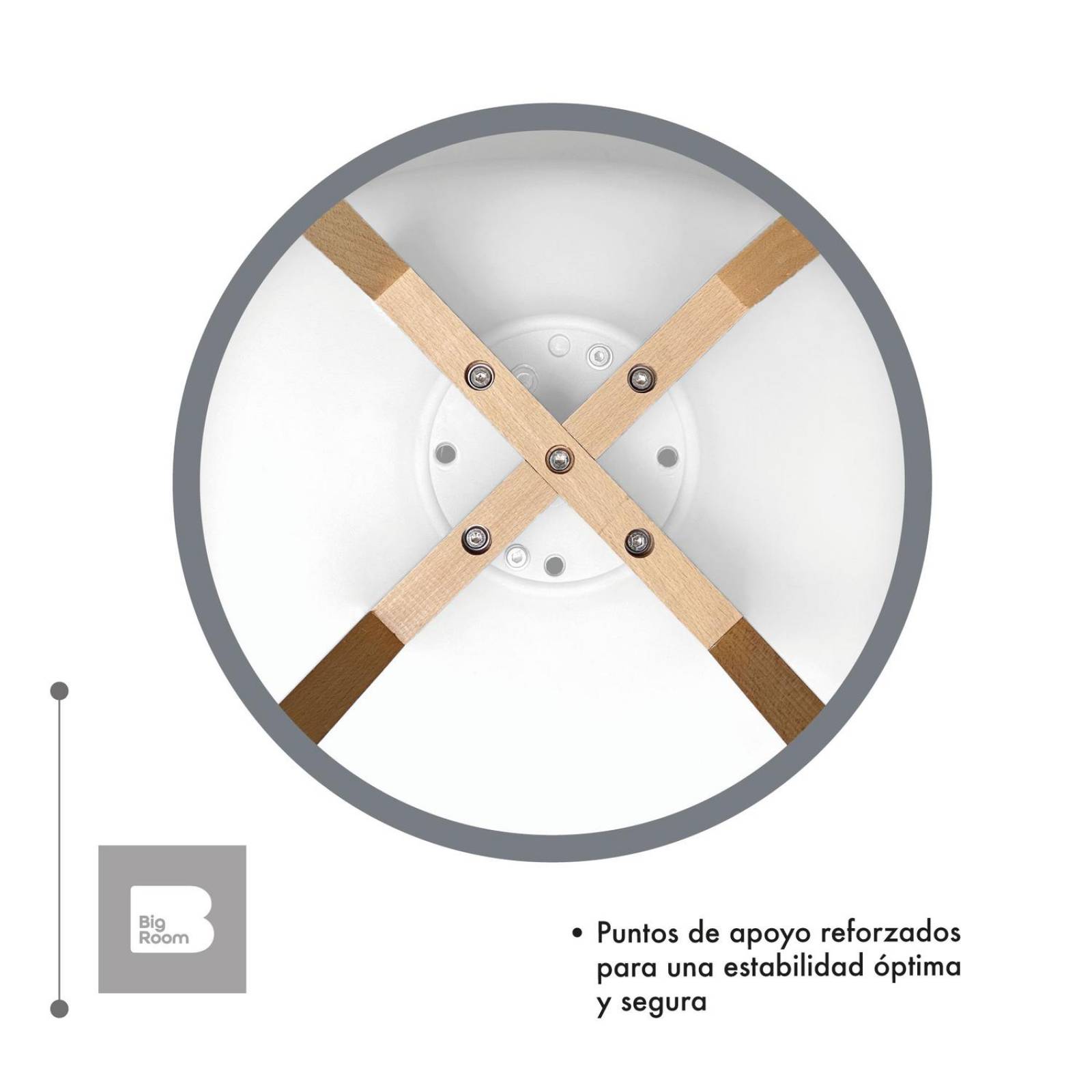 Set 6 Sillas Acolchadas Eames Silla Oficina Patas de Madera Blanco G