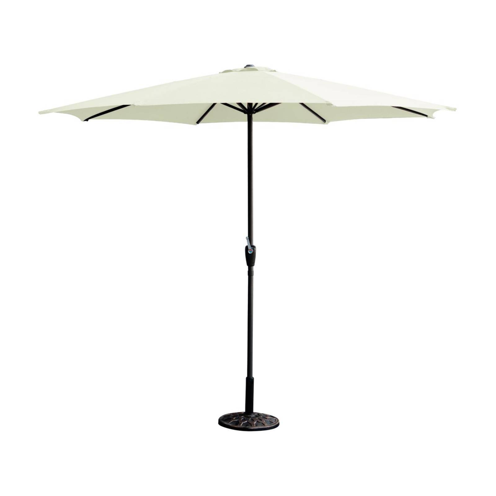 Sombrilla Para Exterior Con Base Metalica Jardin Playa 3 Mts Acero Reforzada SKYGREEN Lona Repelente Beige