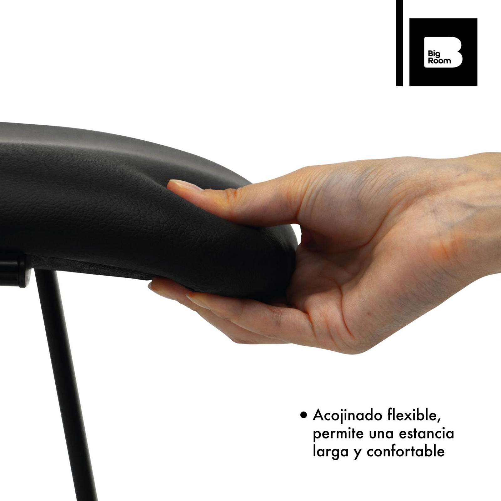 Lote 4 Sillas Escritorio Sala de Espera Tapizada Vinipiel Negro G