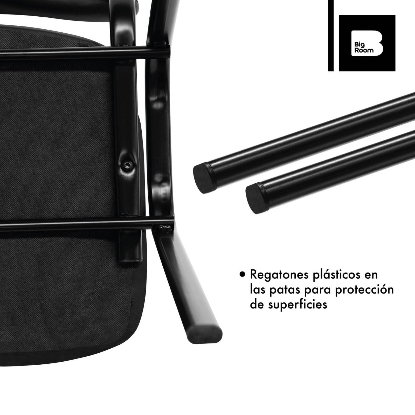 Lote 4 Sillas Escritorio Sala de Espera Tapizada Vinipiel Negro G