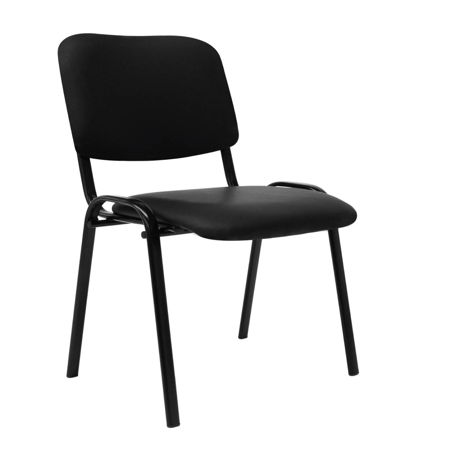 Silla Escritorio Visita Consultorio Sala de Espera Vinipiel Negro G