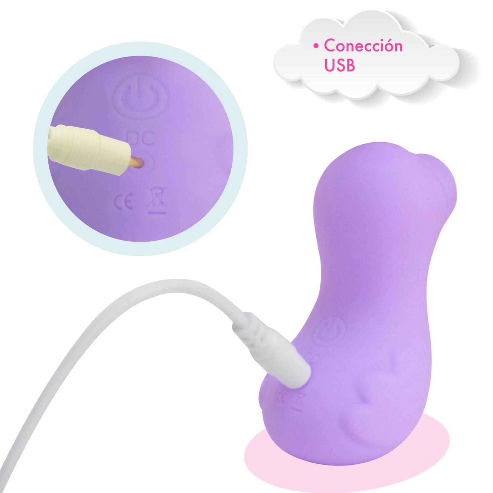 Succionador Mujer Masajeador Clitorialoral Sucking Vibrating CH Purpura