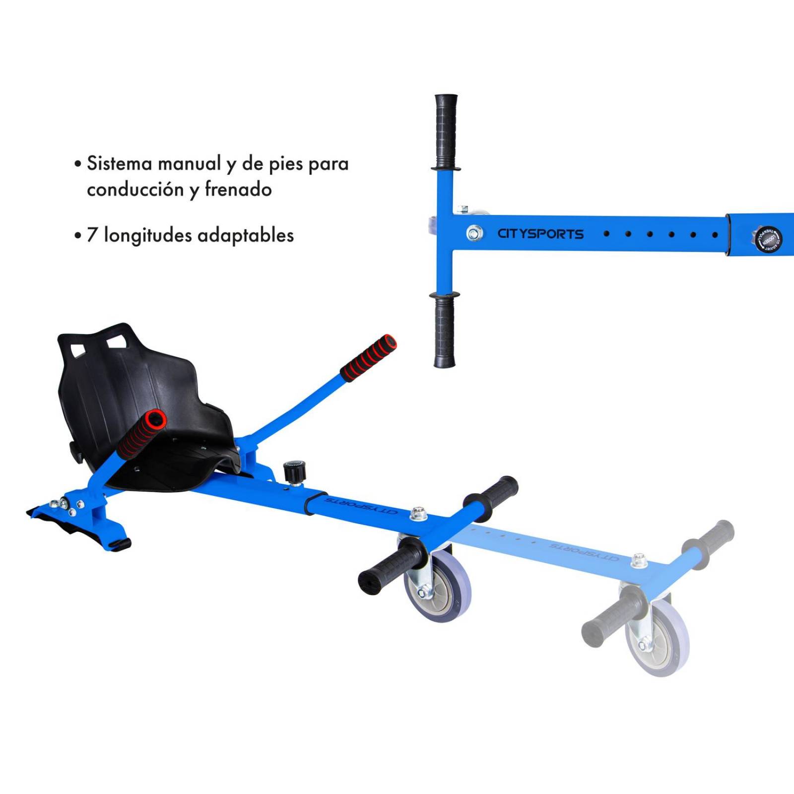 Adaptador de Hoverboard a Go Kart Accesorio para Buggy Azul