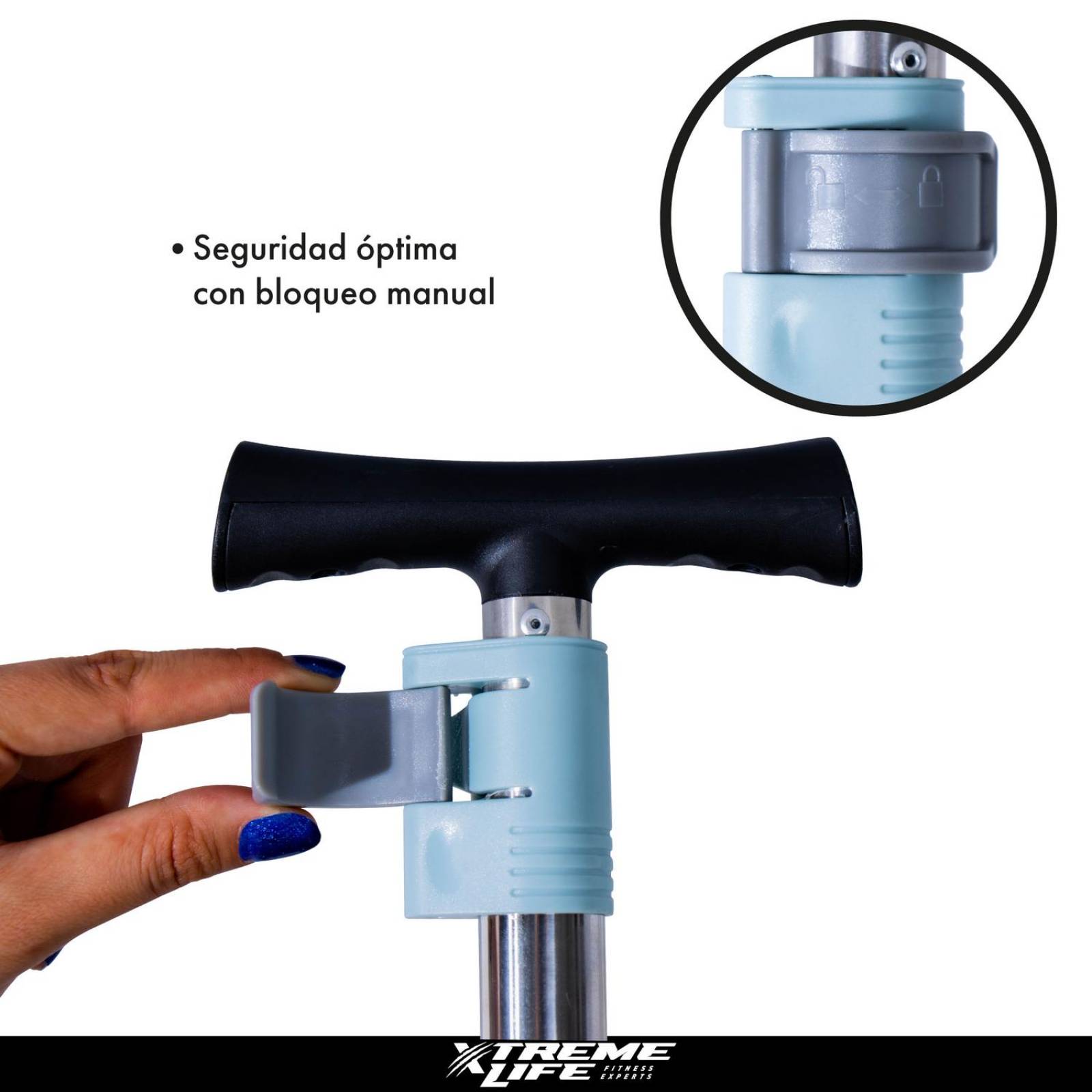 Manija Regulable para Hoverboard Equilibrio Mango de Control Plateado