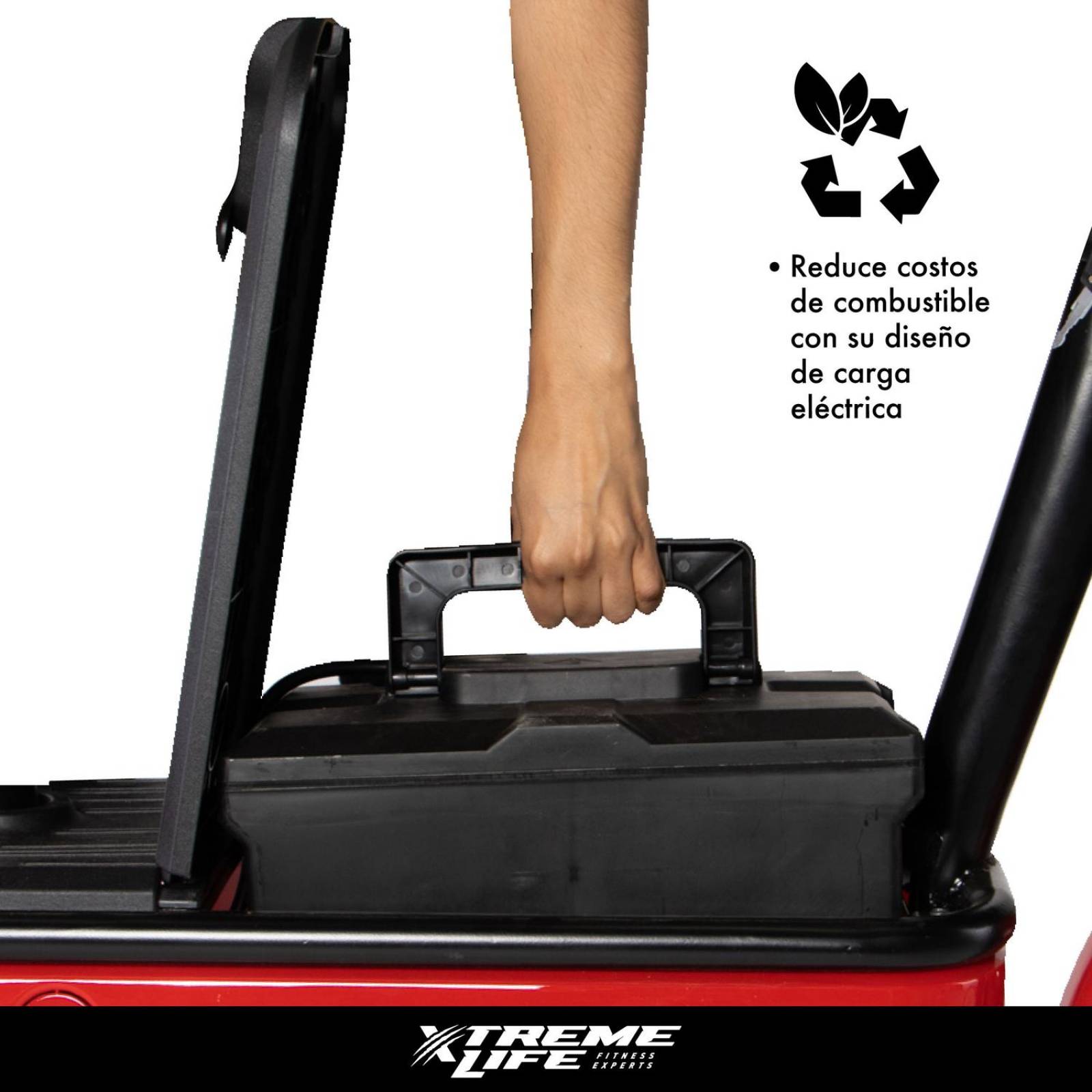 Bicicleta Electrica con Motor Recargable Moto Urbana Rojo