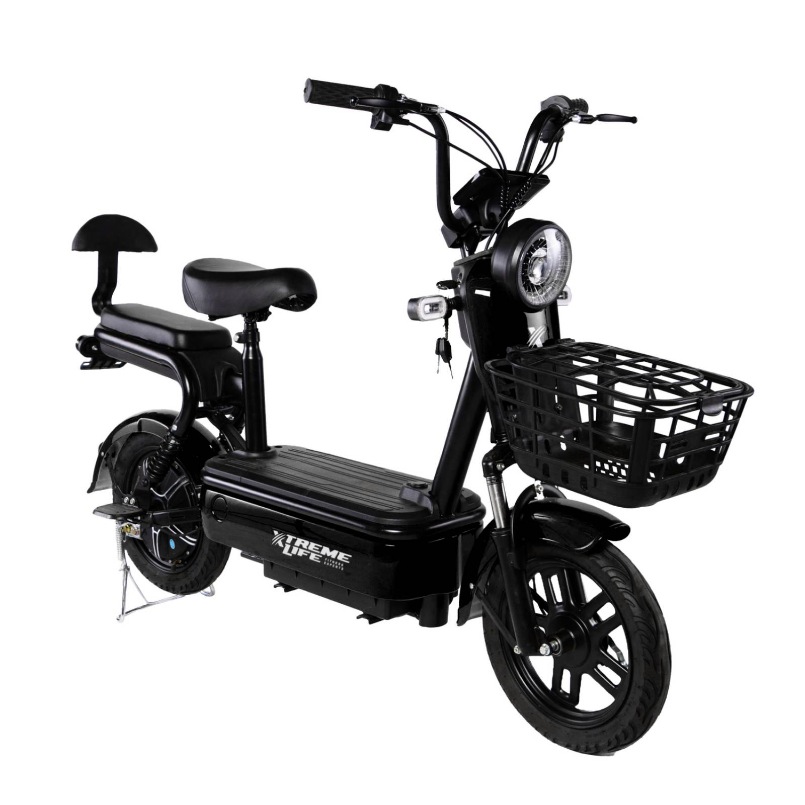 Bicicleta Electrica con Motor Recargable Moto Urbana Negro