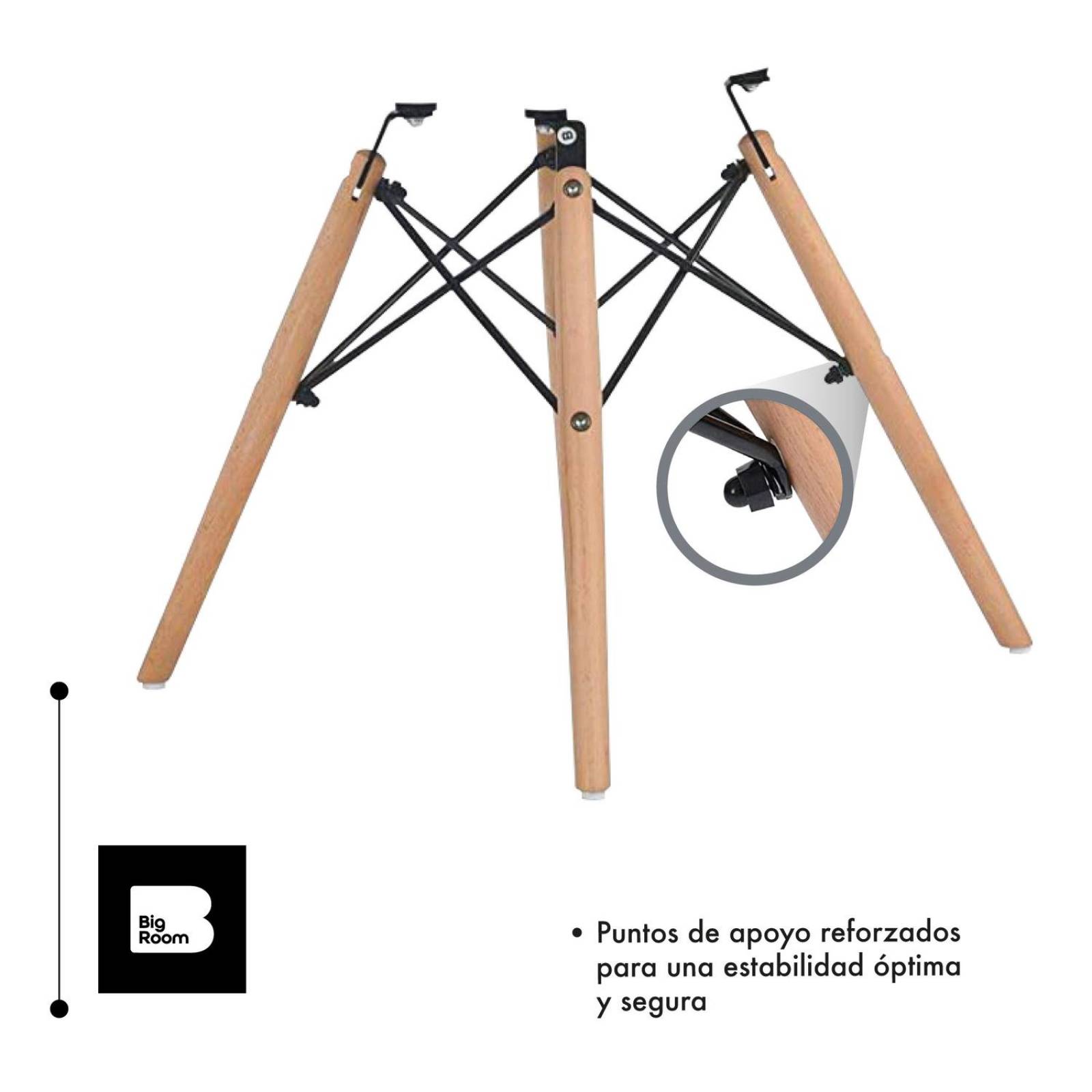 Set 2 Sillas Eames Modernas Estructura Silla Oficina Blanco