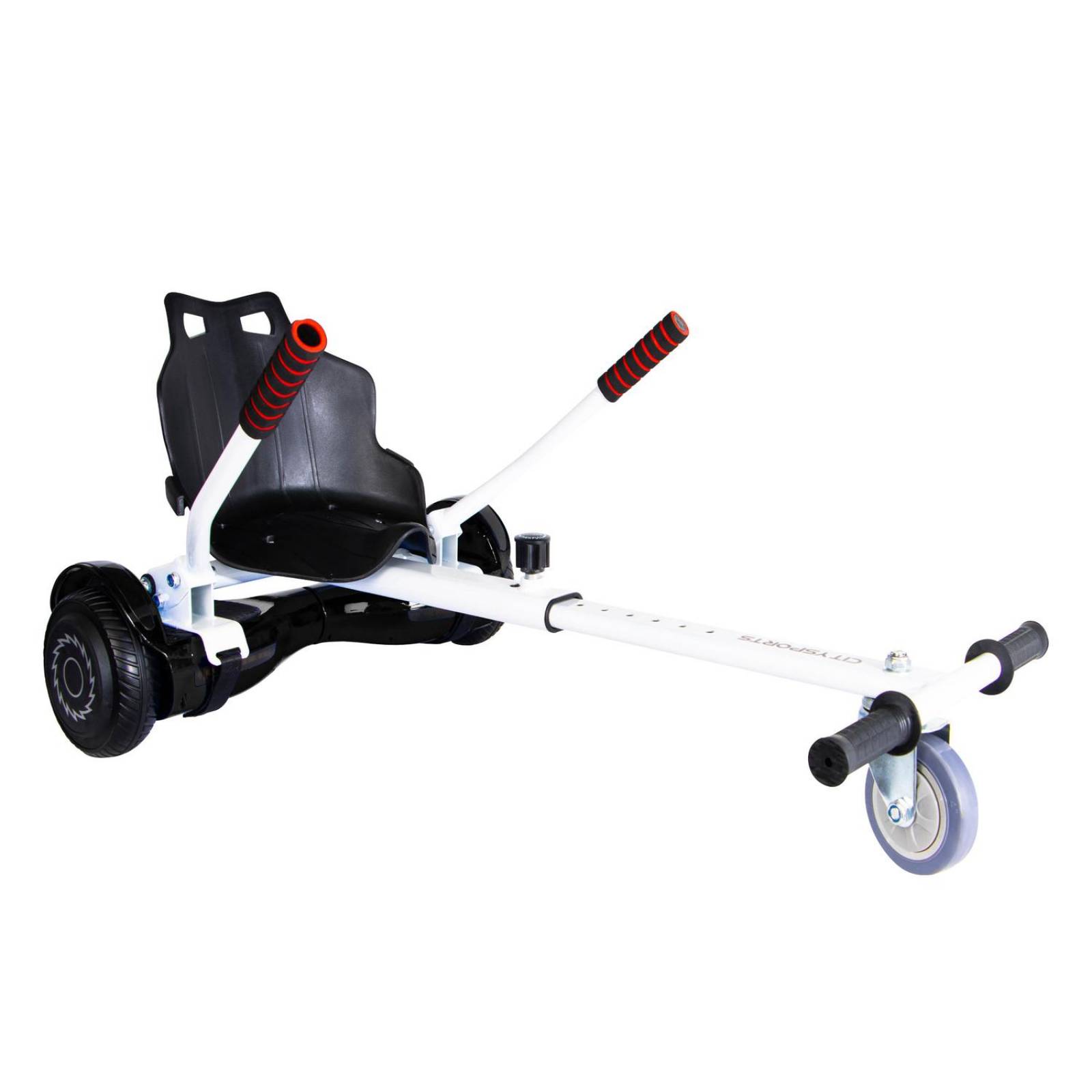Patineta Electrica Hoverbord + Kart Bocina Bluetooth Led Blanco G