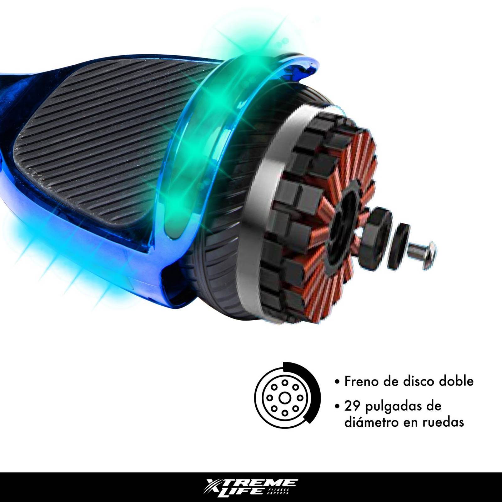 Patineta Electrica Hoverbord + Kart Bocina Bluetooth Led Multicolor