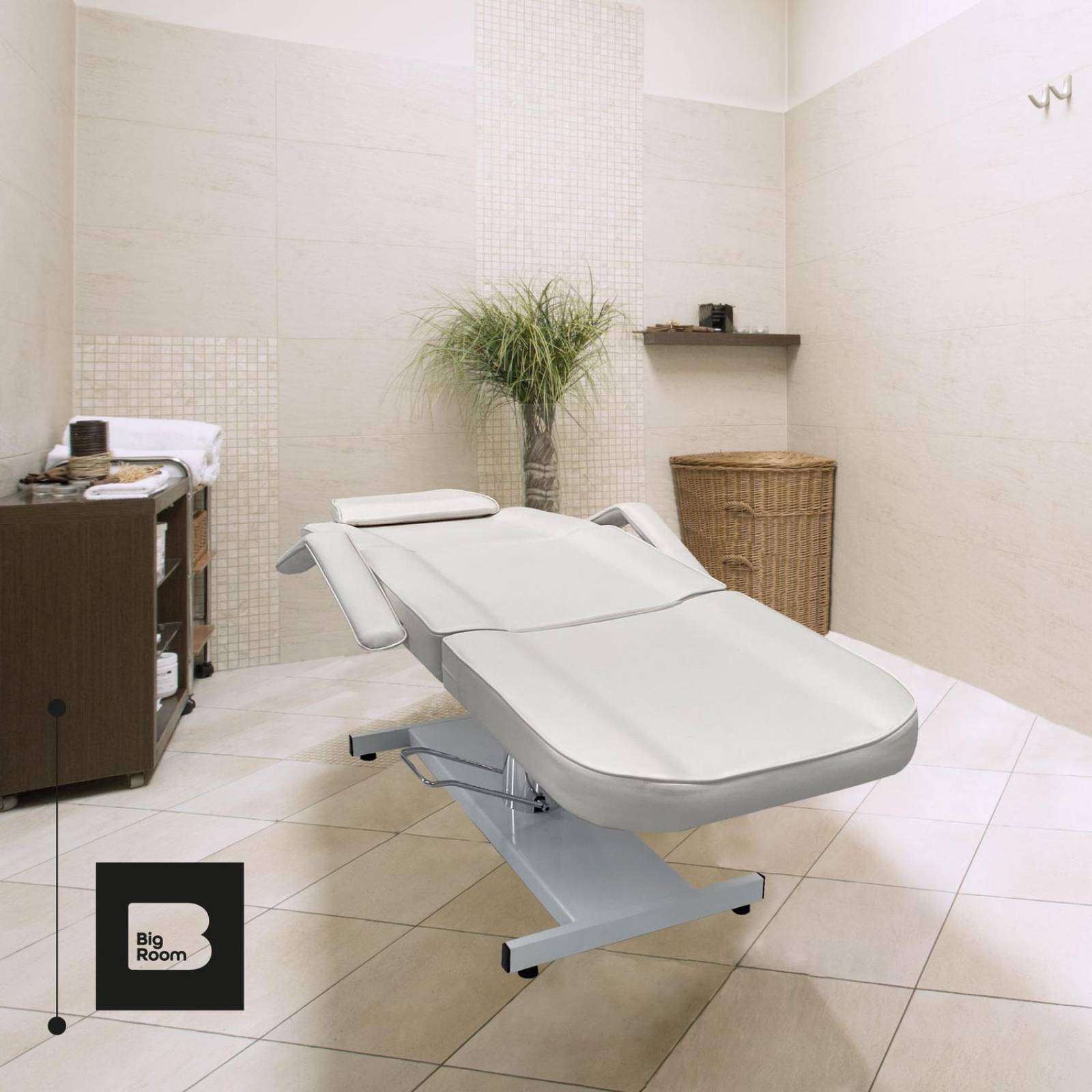 Camilla Cama Hidraulica de Masajes Faciales Pestañas Blanco UNITALLA