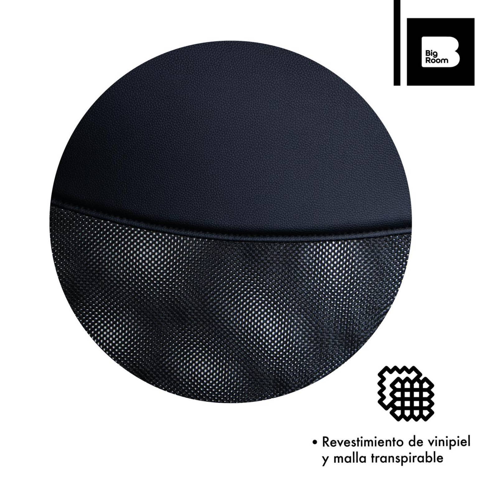 Set 2 Sillas Ejecutiva de Oficina Ergonomica Negro