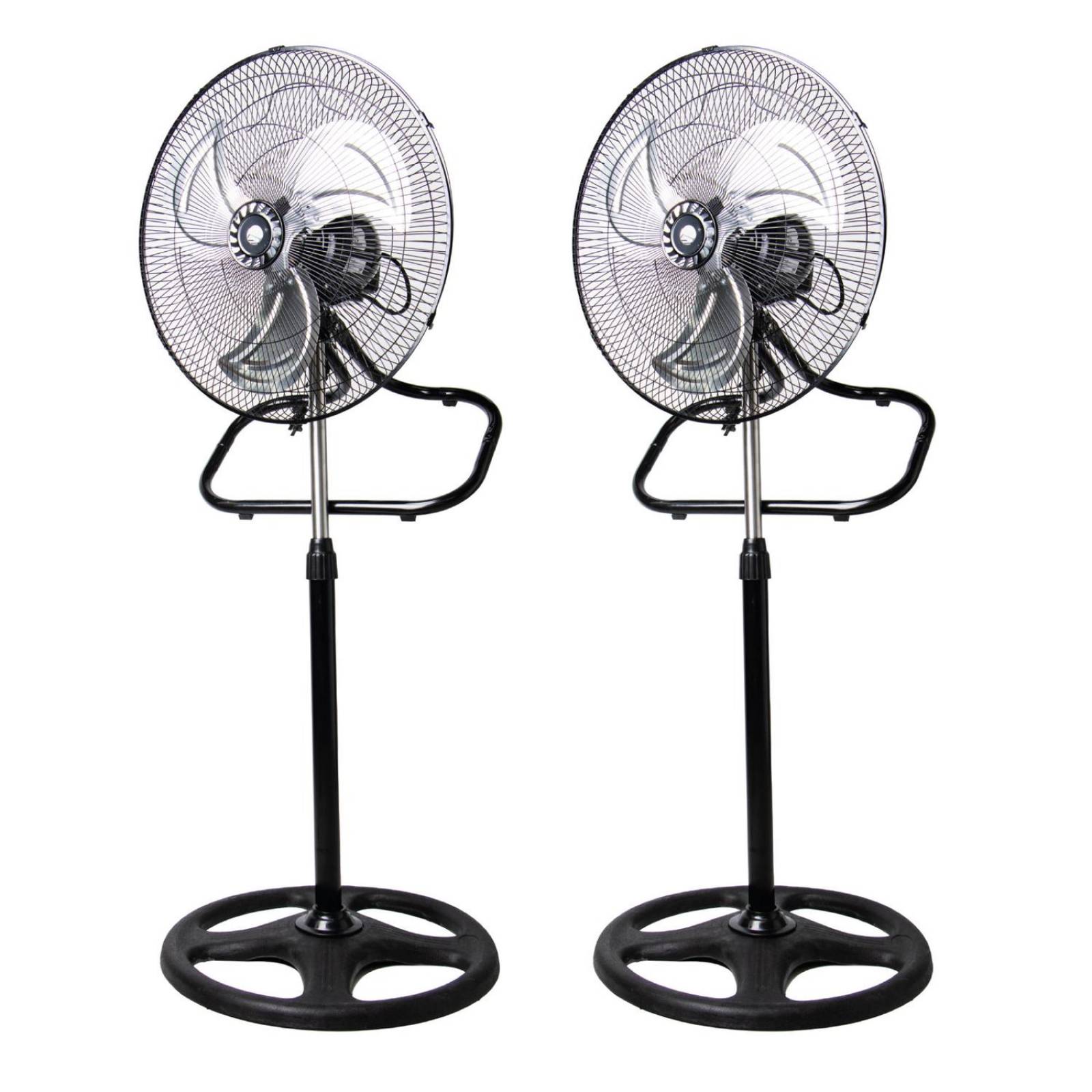 2 Ventiladores 3 En 1 Pedestal, Piso Y Pared 3 18 Pulgadas Gris