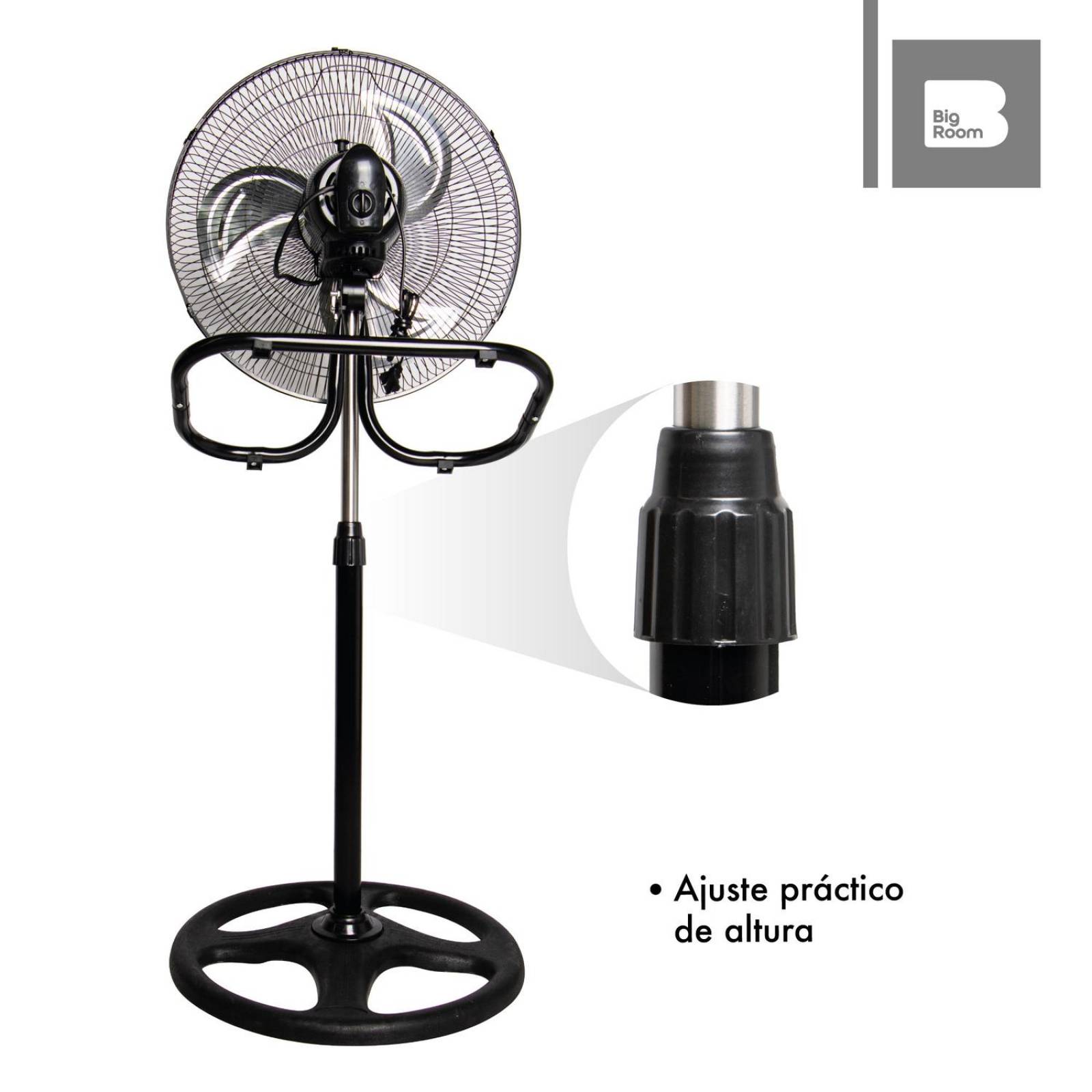 2 Ventiladores 3 En 1 Pedestal, Piso Y Pared 3 18 Pulgadas Gris