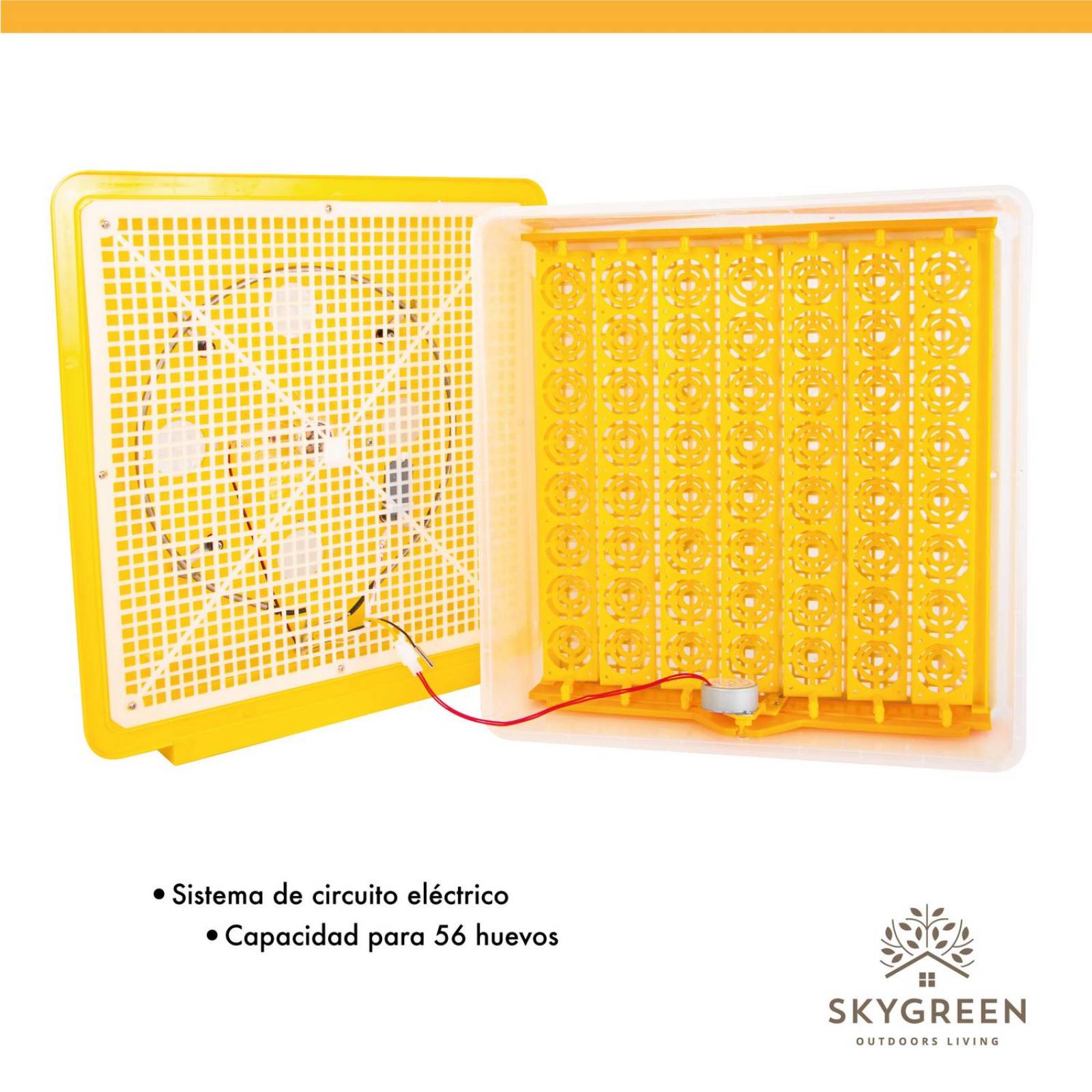 Incubadora 56 Huevos Pollos Y Aves Con Giro Automatico 