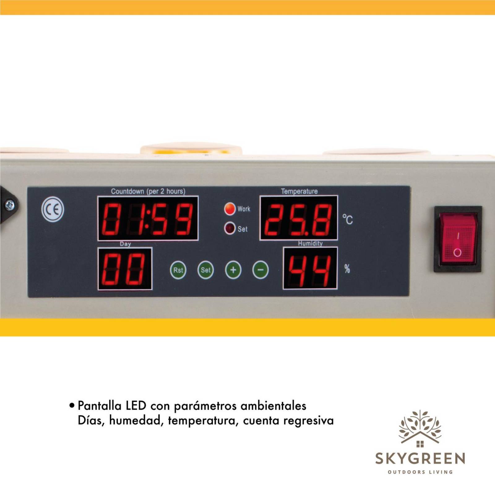 Incubadora 56 Huevos Pollos Y Aves Con Giro Automatico 