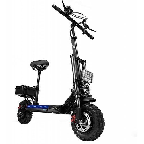 Scooter eléctrico para adultos con asiento, motor de 800 W eléctrico para  adultos, neumáticos todoterreno de 10 pulgadas, batería de 48 V 16 Ah 28  mph