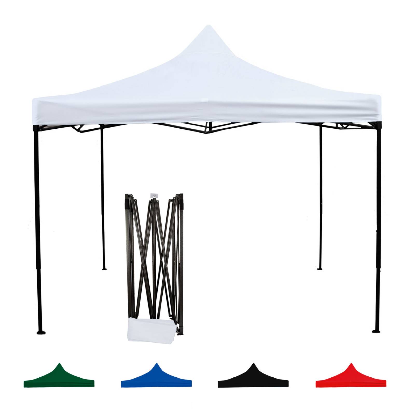 Toldo Carpa 3x3 Reforzado Plegable Jardin Techo Impermeable Blanco