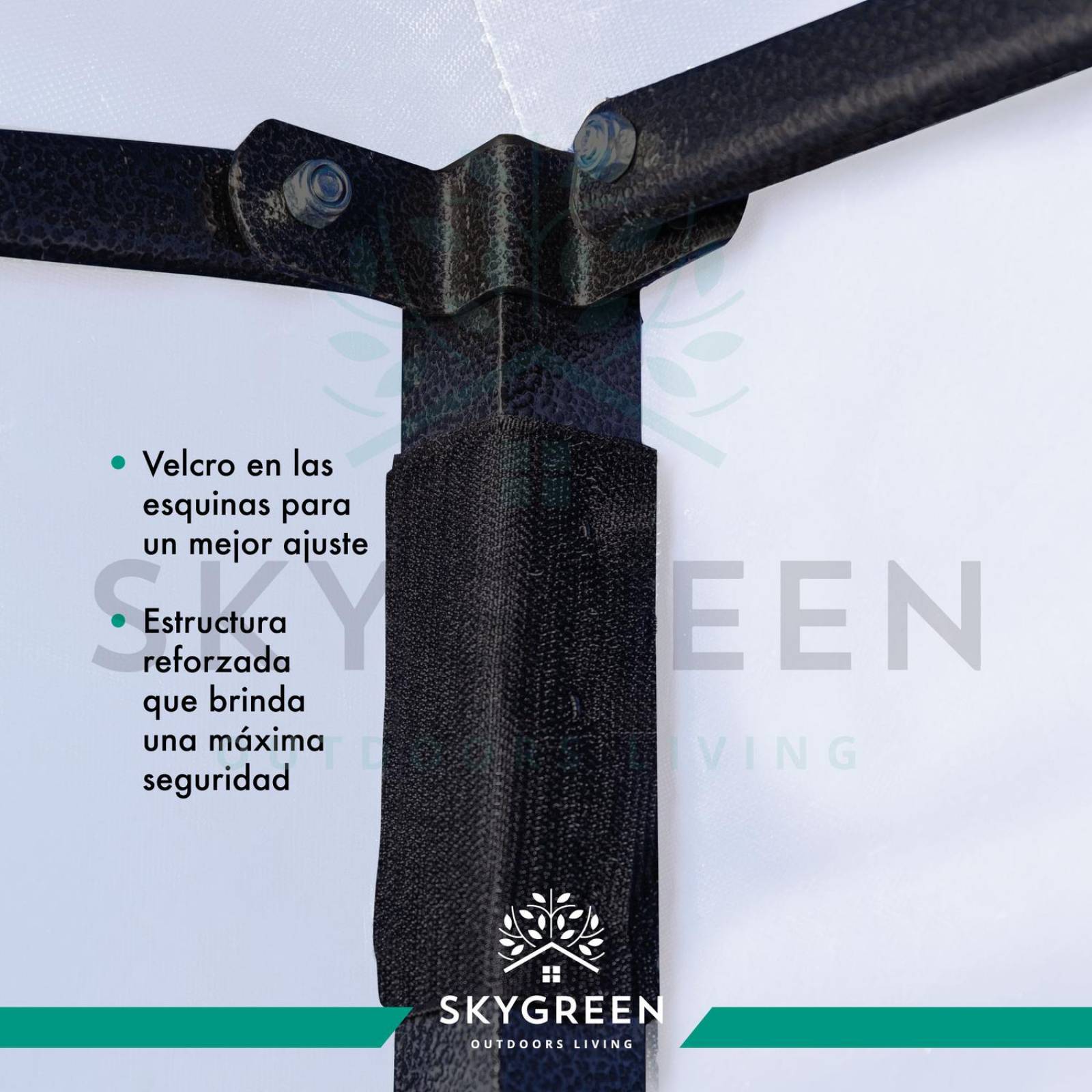 Toldo Carpa 3x3 Reforzado Plegable Jardin Techo Impermeable Blanco