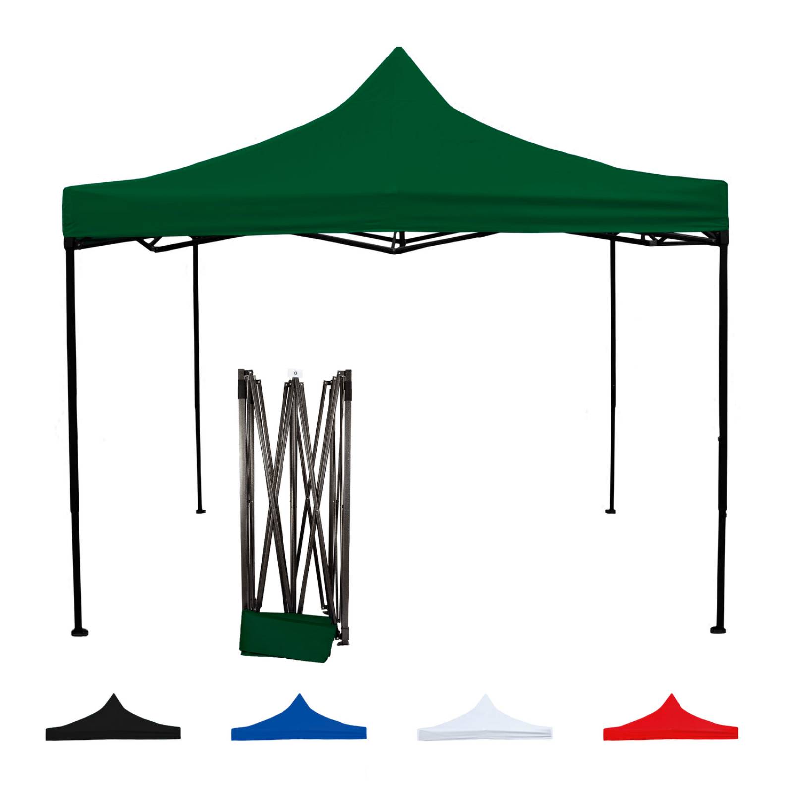 Toldo Carpa 3x3 Reforzado Plegable Jardin Techo Impermeable Verde