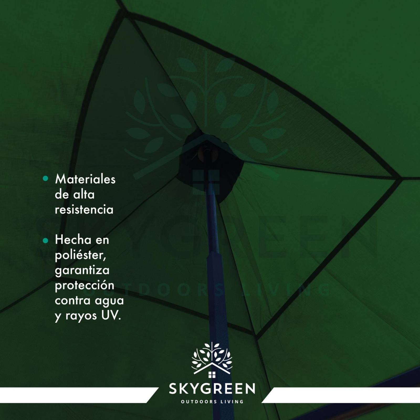 Toldo Carpa 3x3 Reforzado Plegable Jardin Techo Impermeable Verde