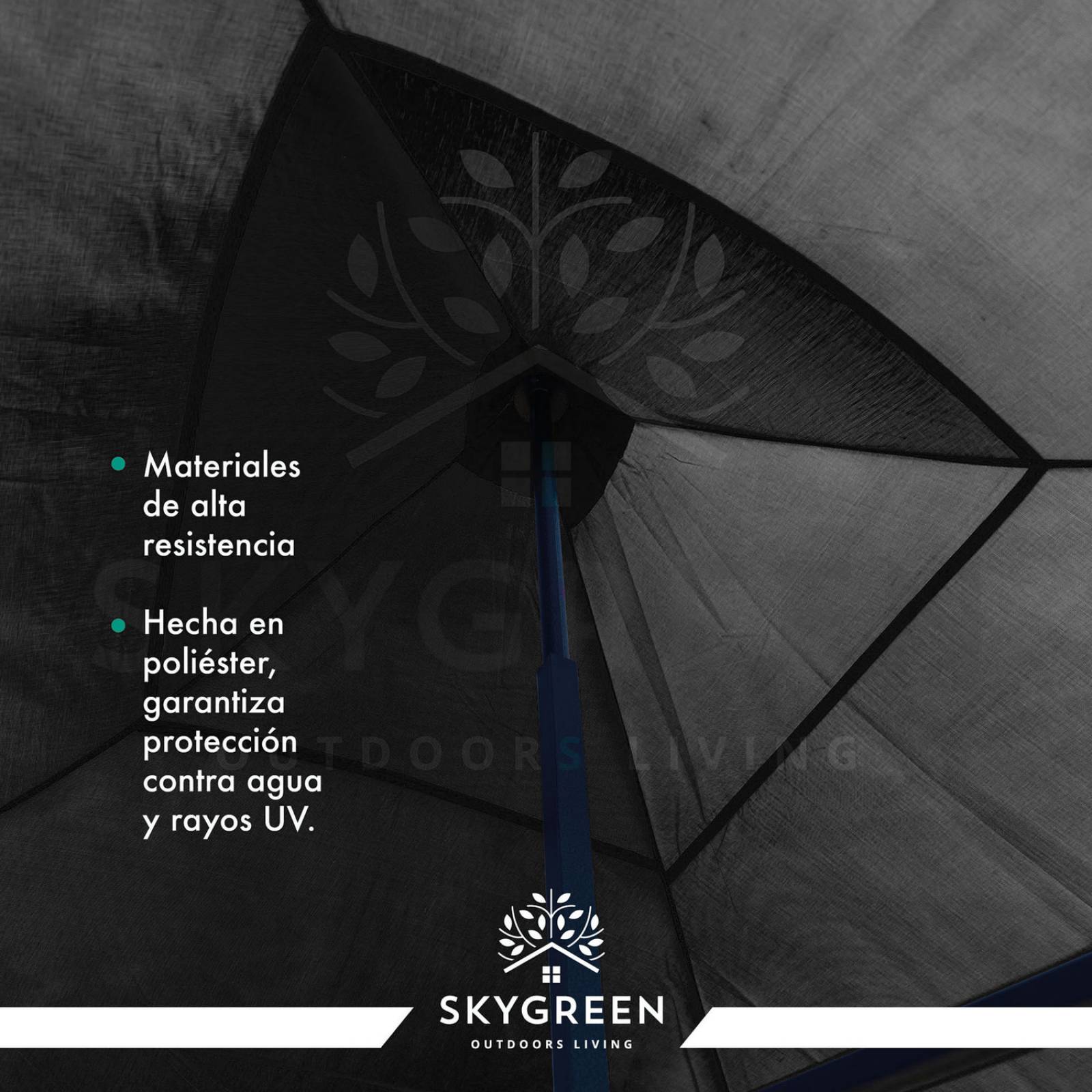 Toldo Carpa 3x3 Reforzado Plegable Jardin Techo Impermeable Negro