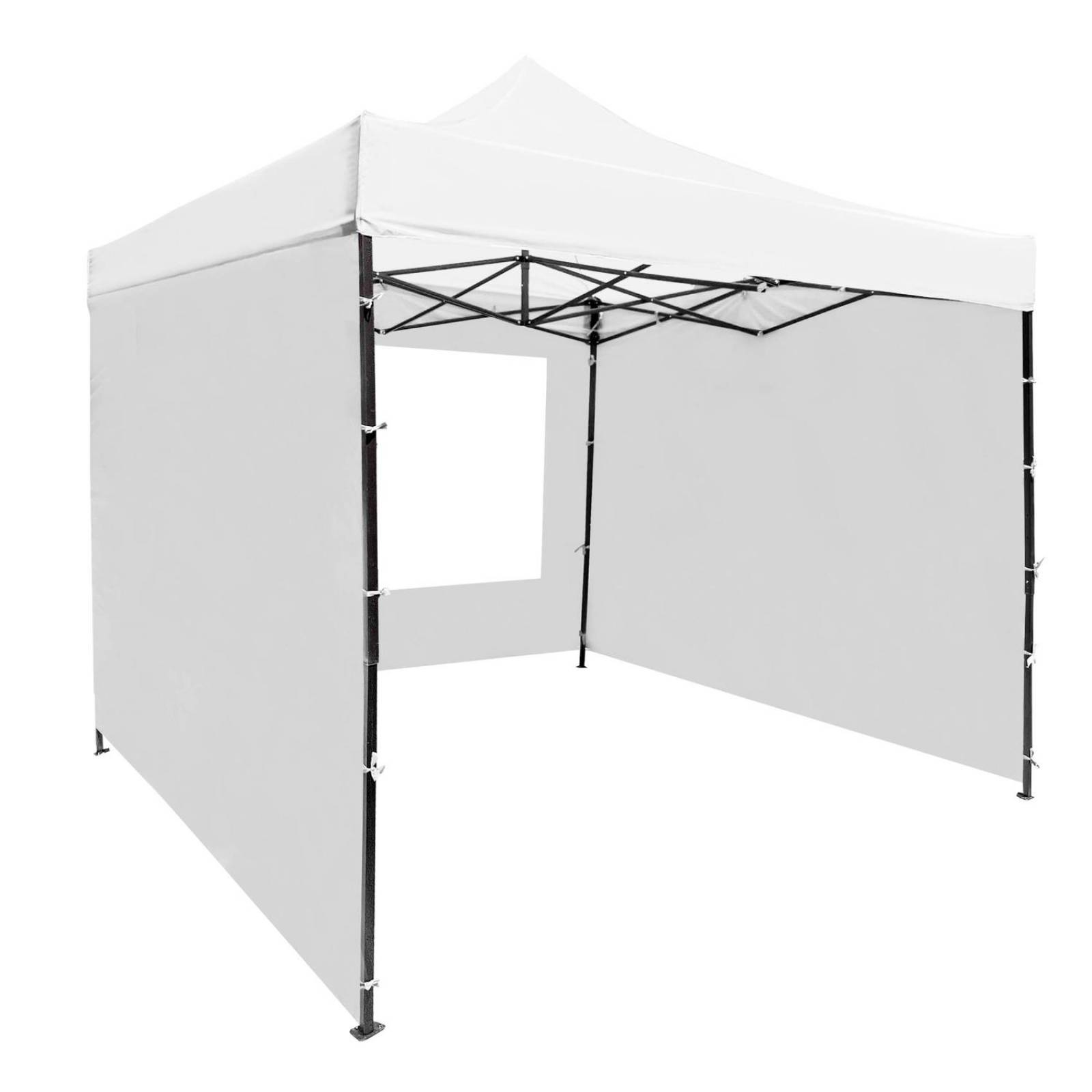 Carpa Toldo con Paredes Lona 3m X 3m Plegable Impermeable Blanco