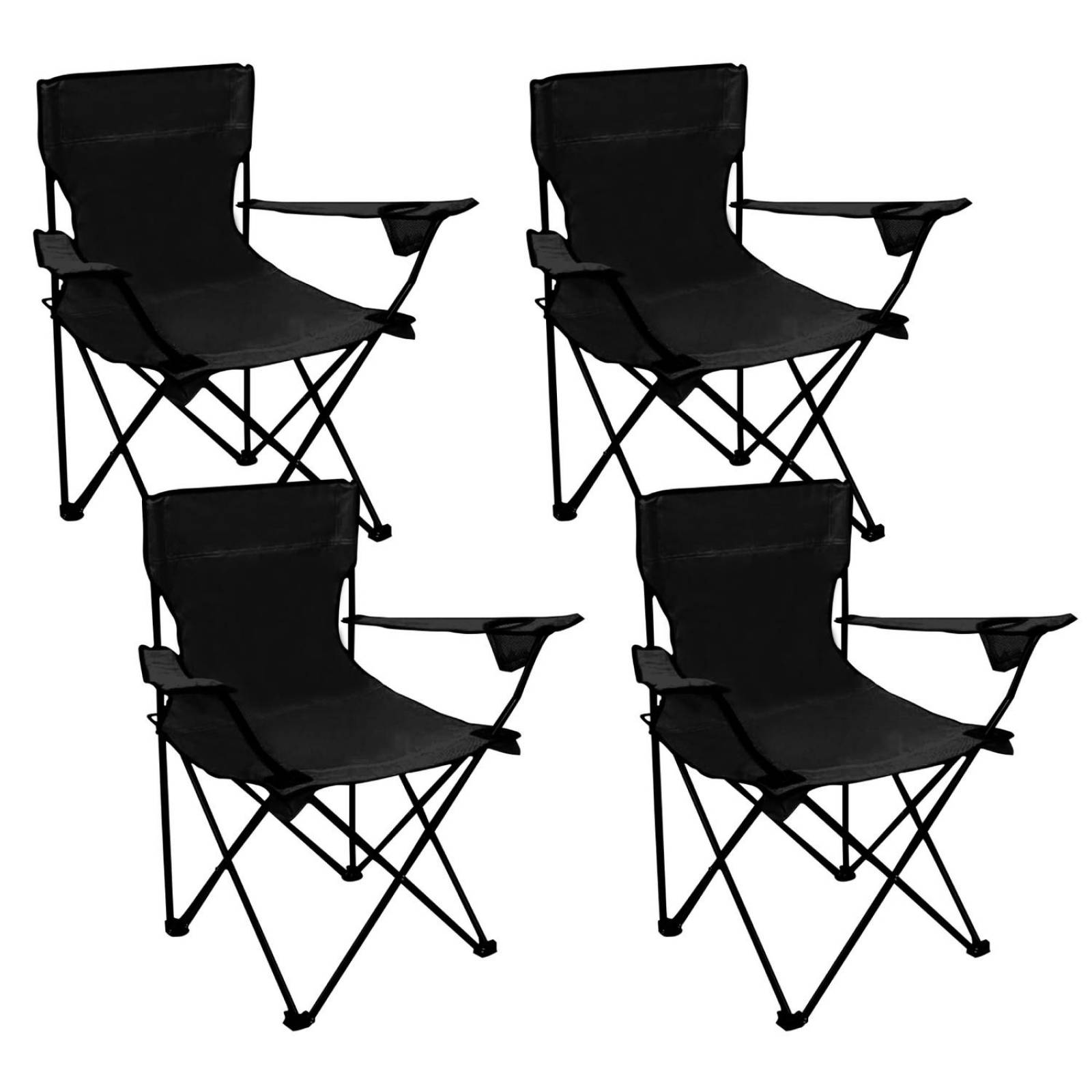 ABBD - Silla de playa ajustable, portátil para camping, plegable, sillón  reclinable, color negro