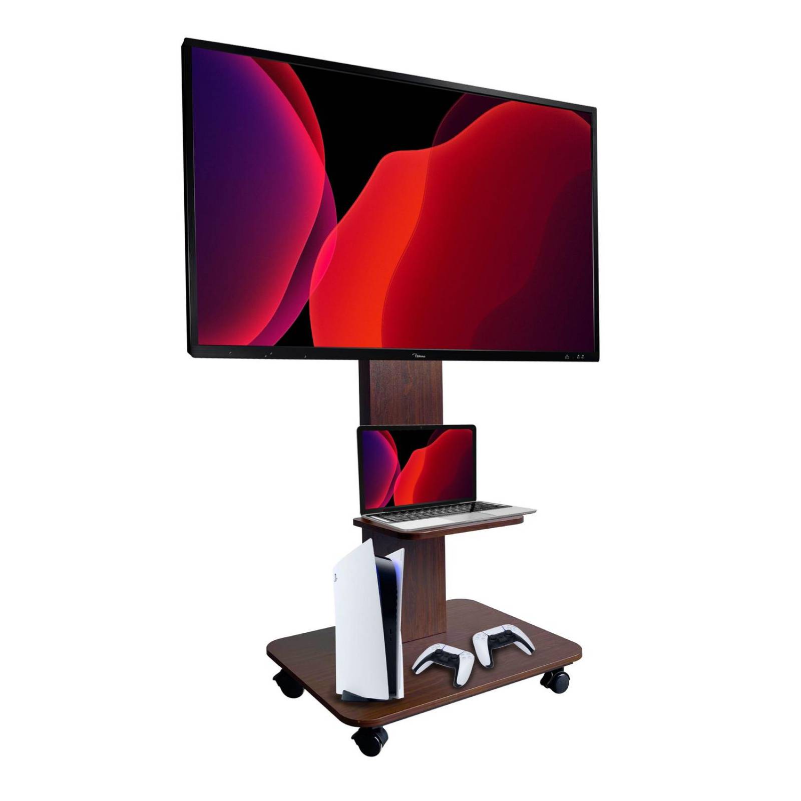 Mesa TV 2 En 1 Con Soporte 4 Ruedas 32-70 pulgadas Minimalista