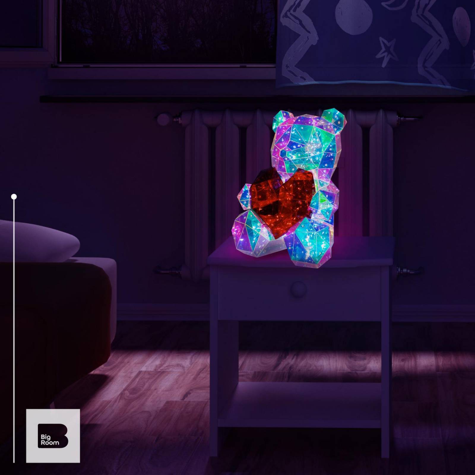 Lampara 3d Oso Luz Led Iluminacion Nocturna Decoracion Recamara 
