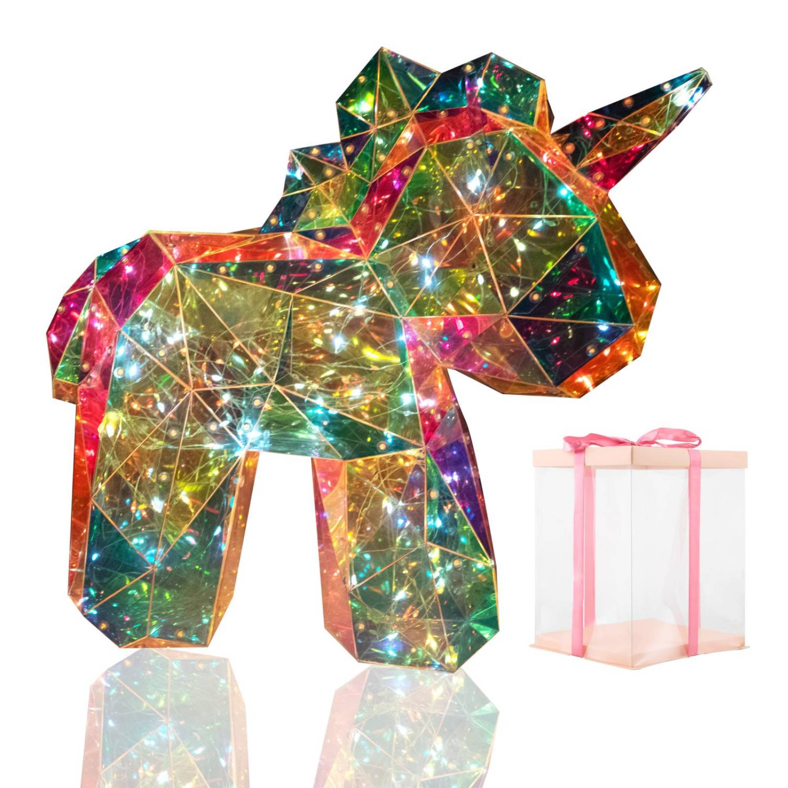 Lampara 3d Unicornio Luz Led Iluminacion Nocturna Decoracion Recamara 