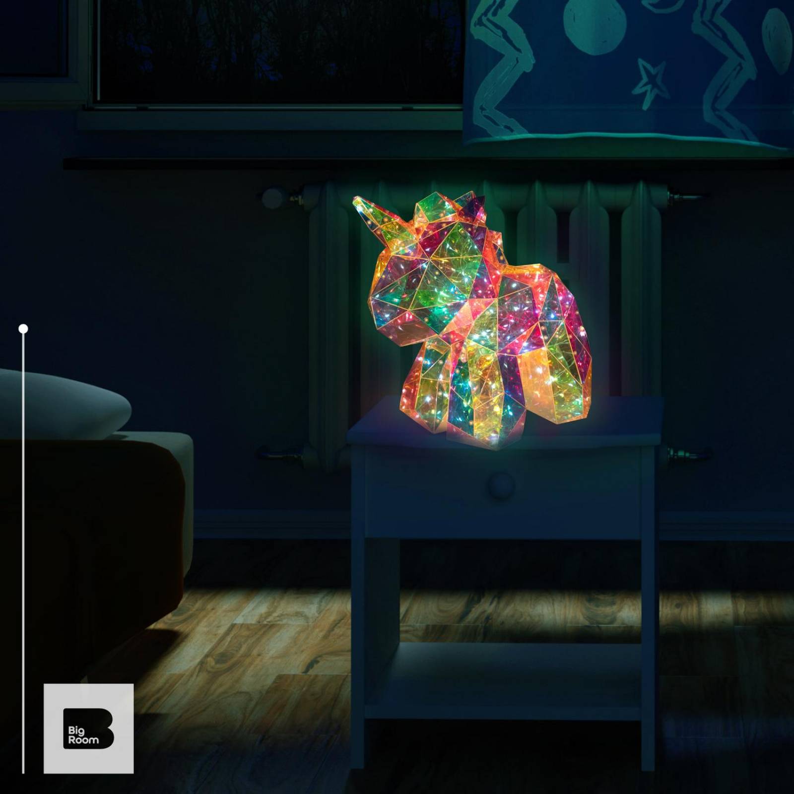 Lampara 3d Unicornio Luz Led Iluminacion Nocturna Decoracion Recamara 