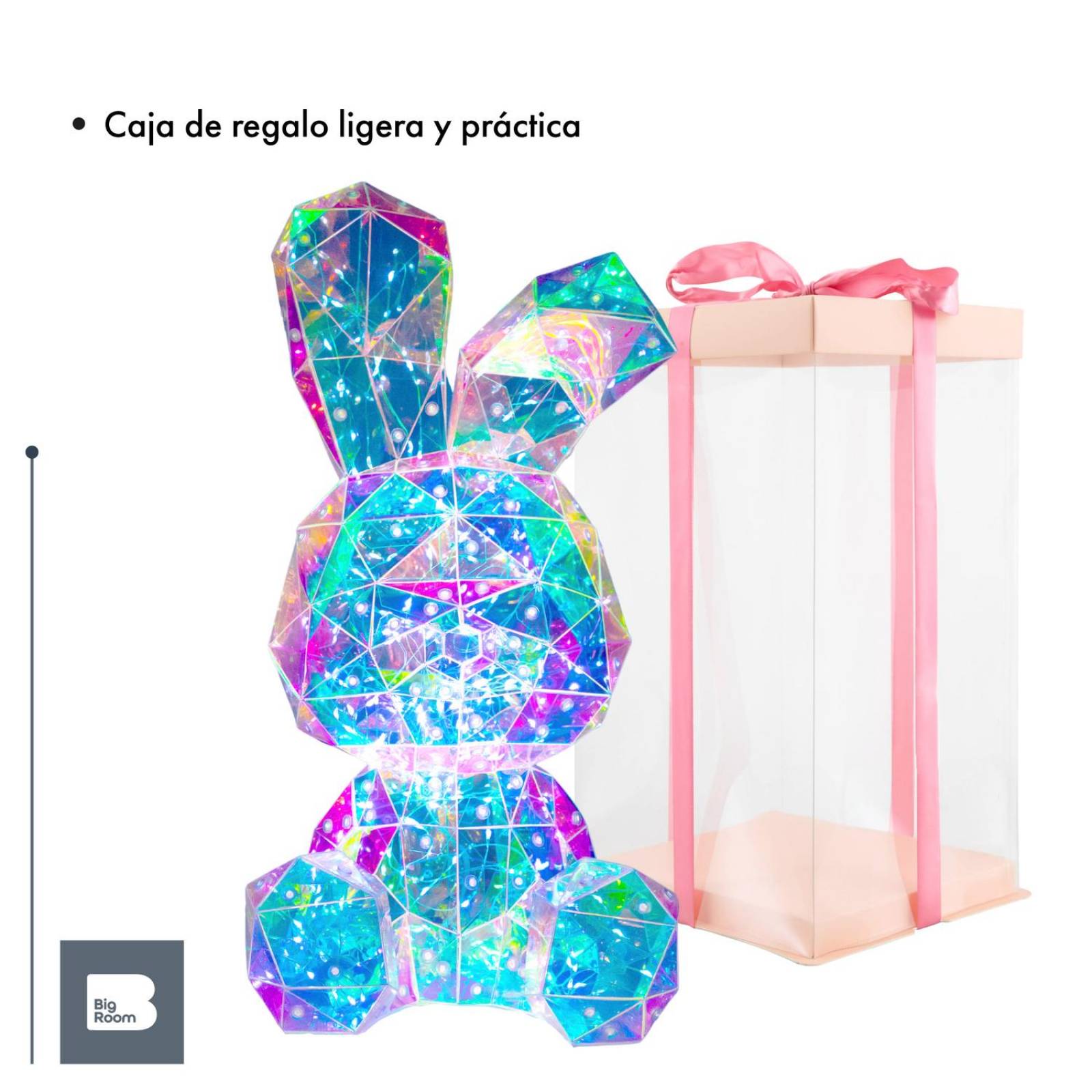 Lampara 3d Conejito Luz Led Iluminacion Nocturna Decoracion Recamara 