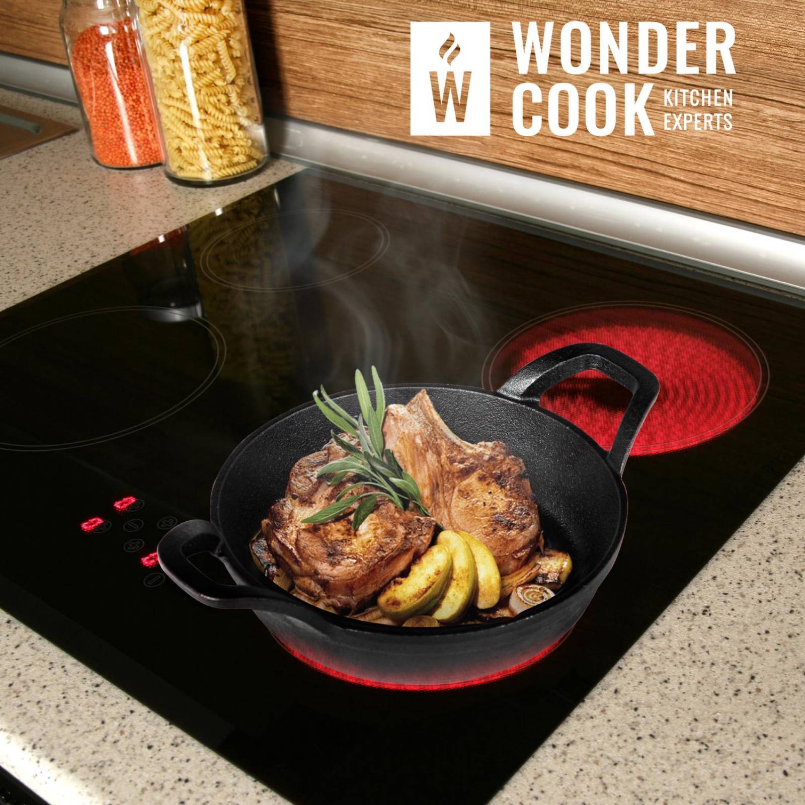 Sarten De Hierro Fundido 22 Cm Con Agarraderas Asas Circular