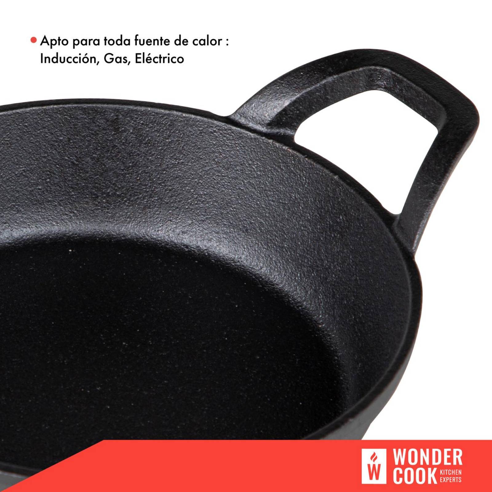 Sarten De Hierro Fundido 22 Cm Con Agarraderas Asas Circular