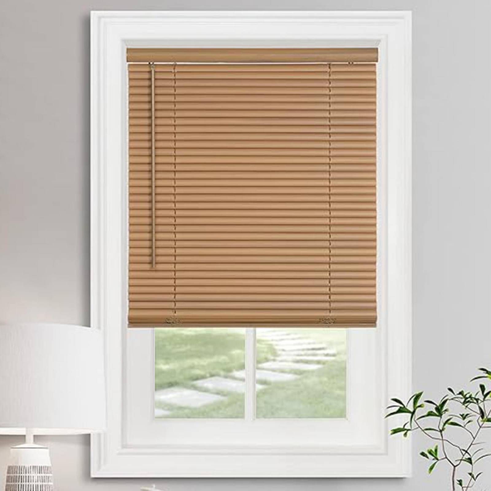 Persiana Horizontal Enrollable PVC 160x120 Ajustable Moderna Madera