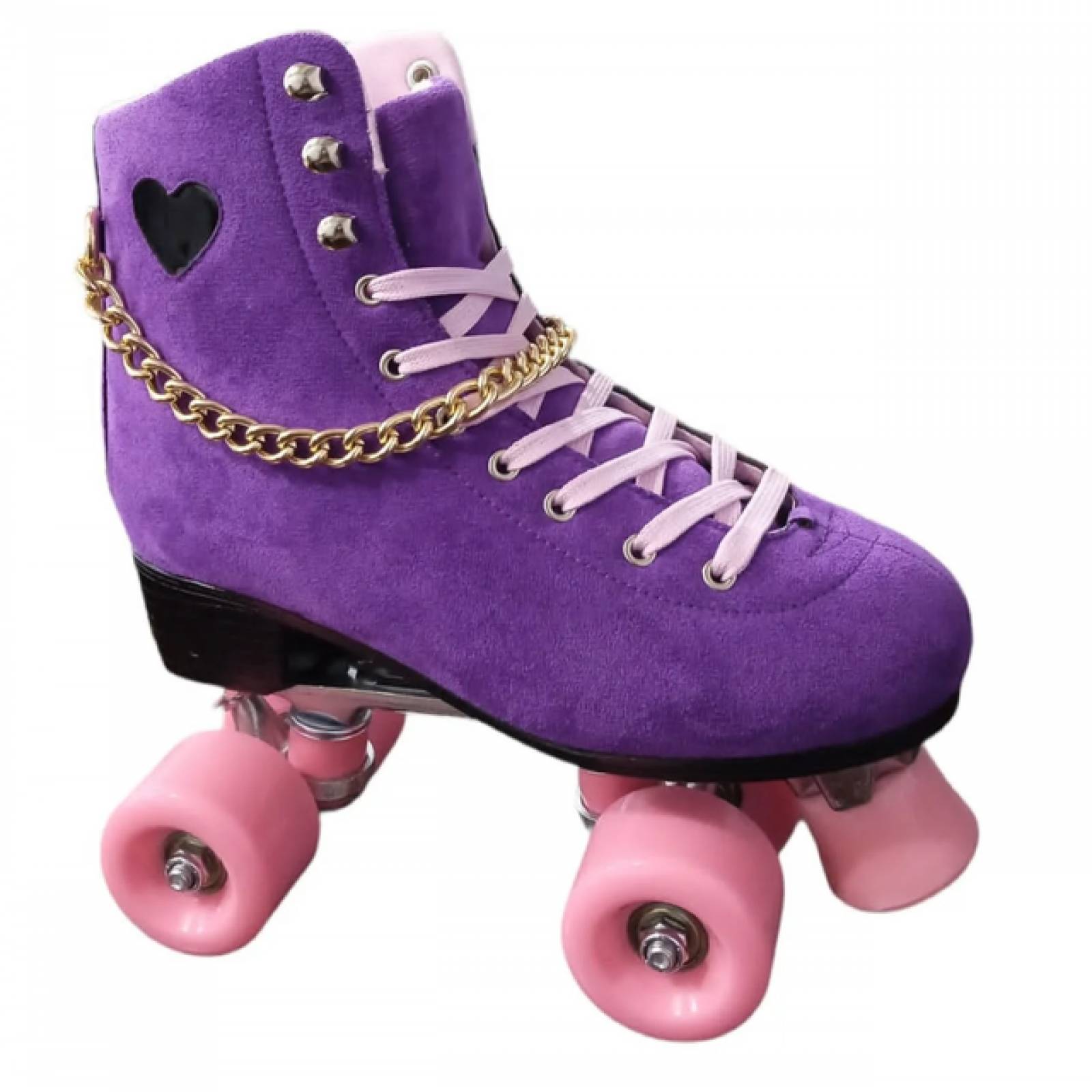 Patines Artistico Roller Quads 4 Ruedas Ergonómico color Morado