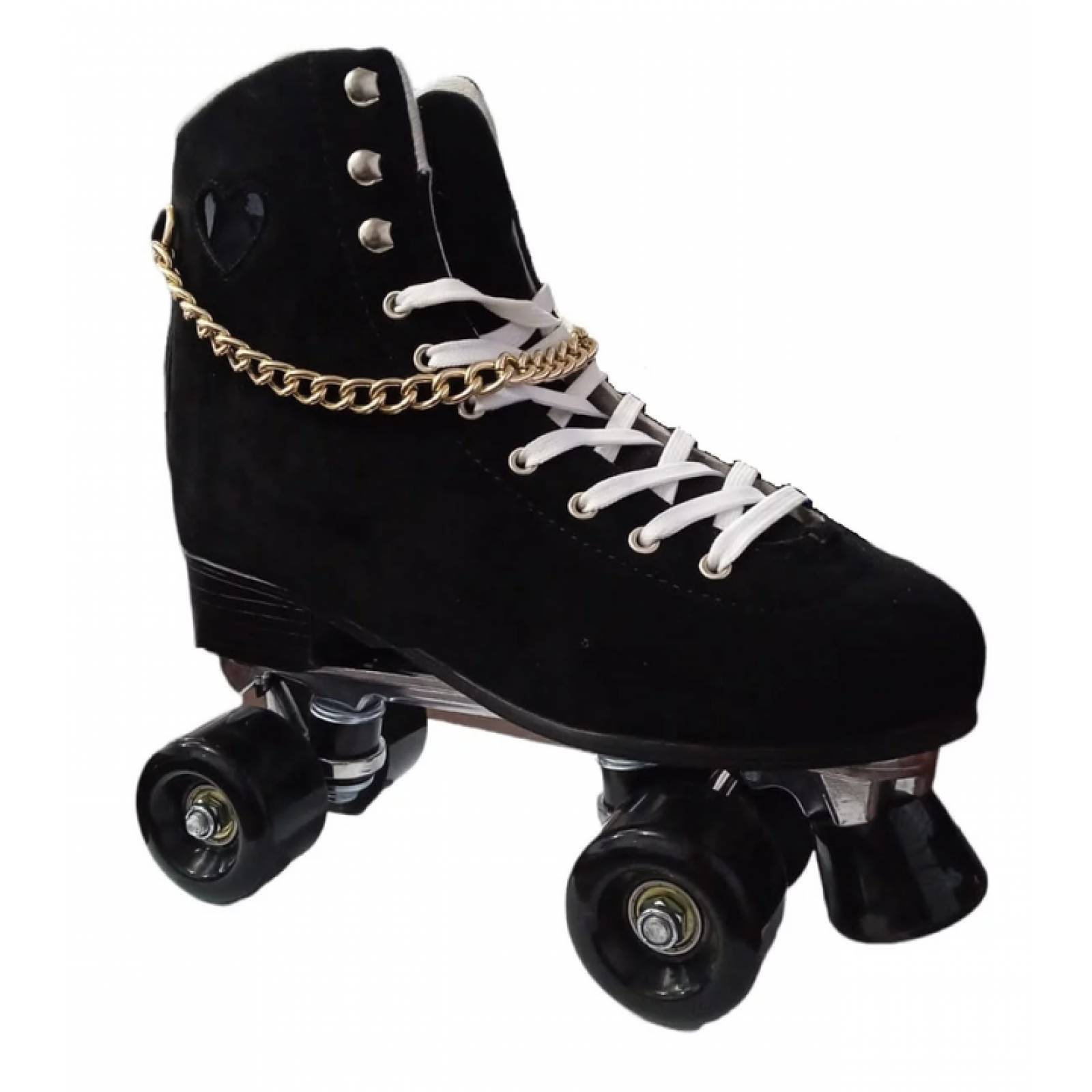Patines Artistico Roller Quads 4 Ruedas Ergonómico color Negro