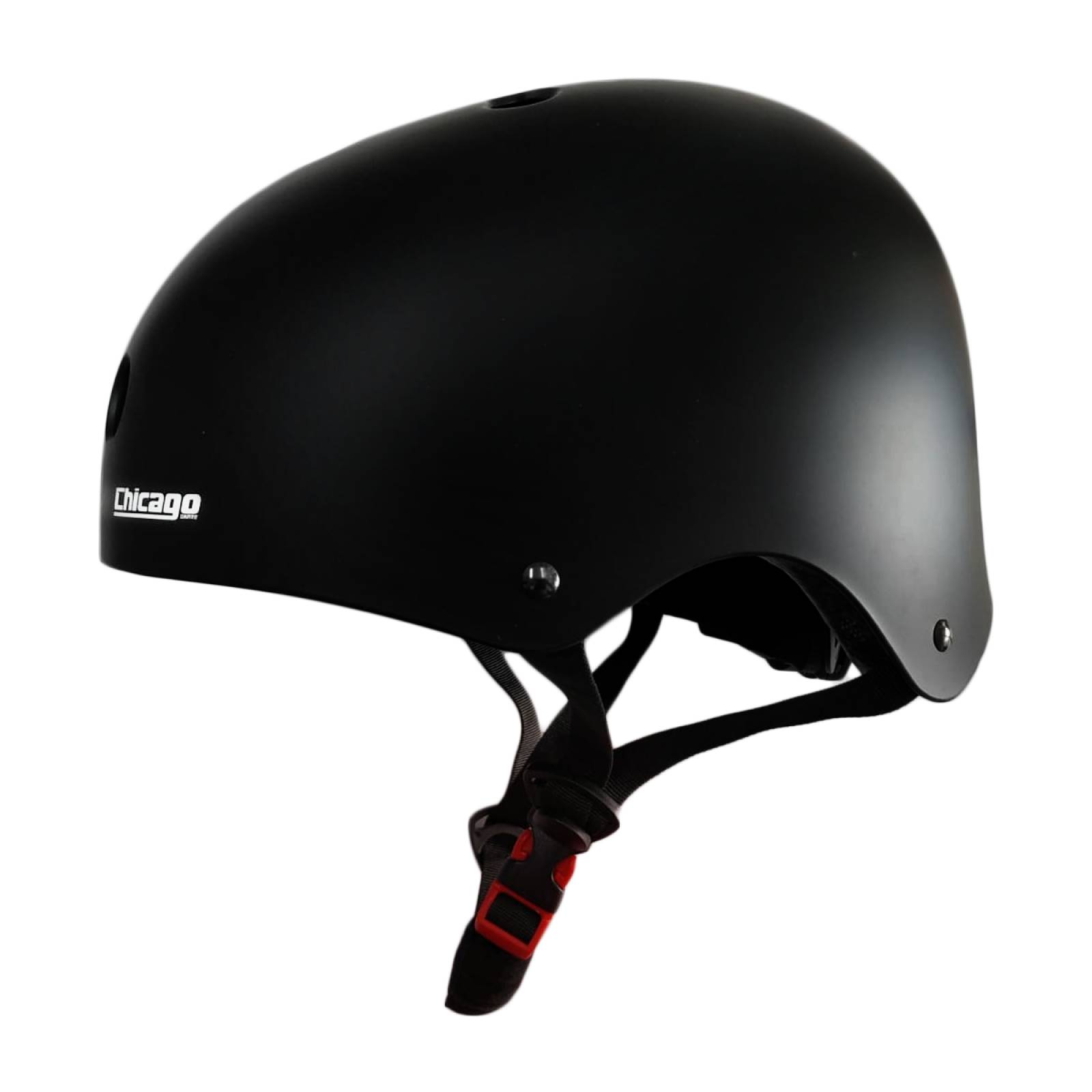 Kit de Protecciones Coderas Rodilleras Muñequeras Negro y Casco Negro con Broche Rojo