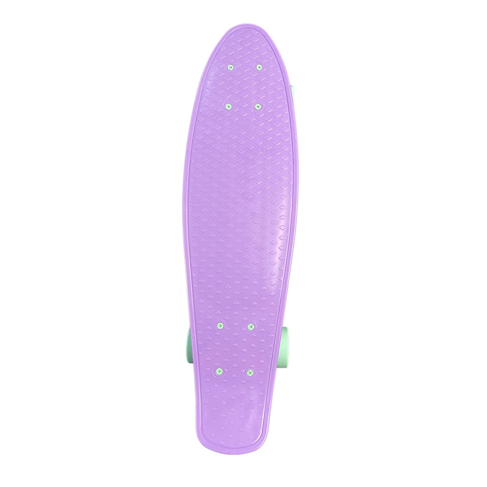 Pennyboard Patineta Cruiser Lila con Llantas Menta