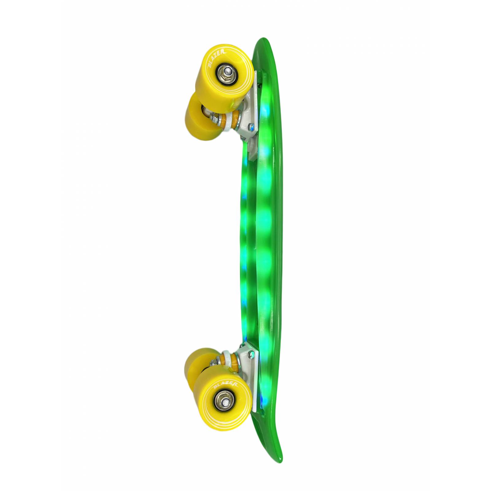 Patineta Cruiser Penny Led Recargable Verde y Protecciones