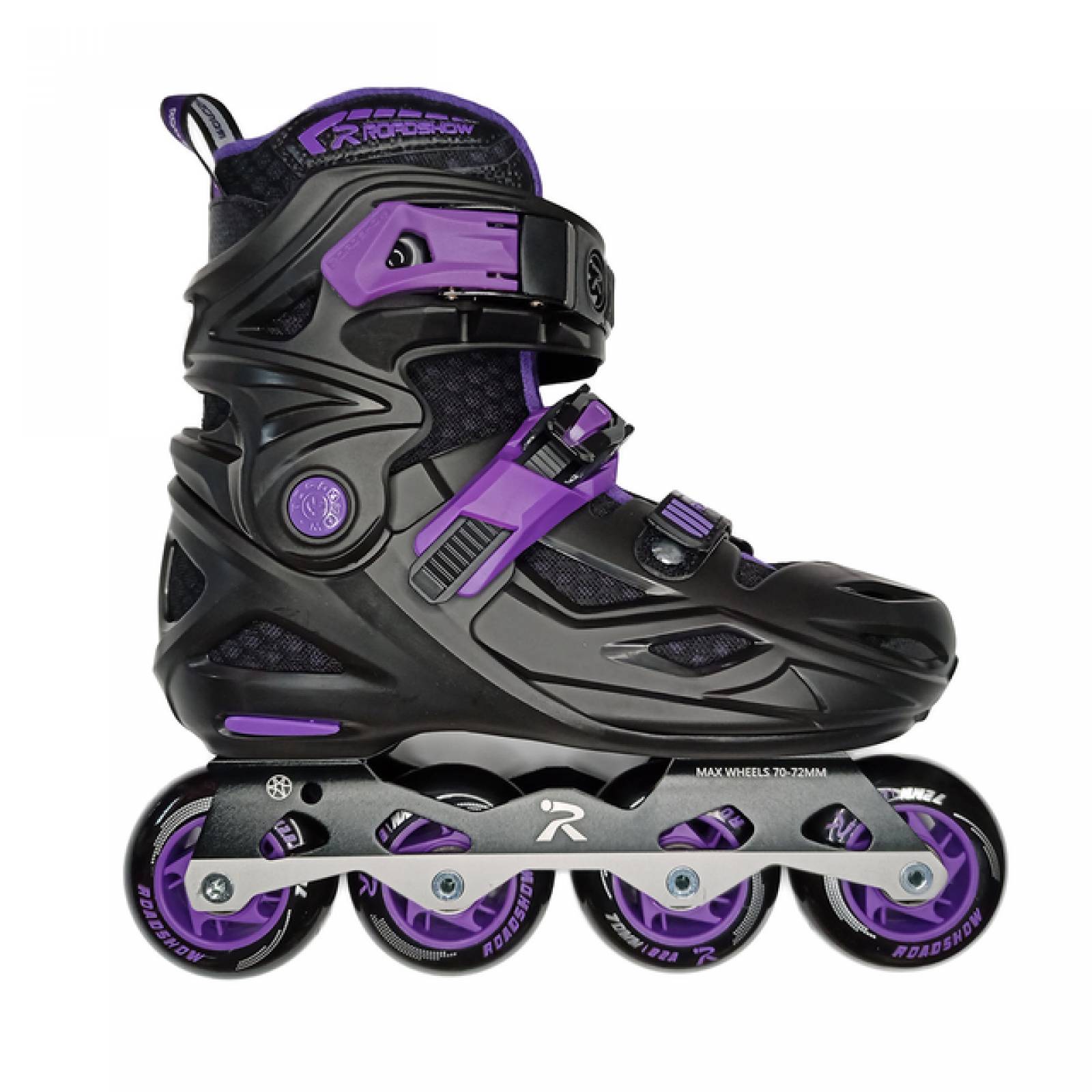Patines con Protecciones Ajustables Linea Morado Bota Dura