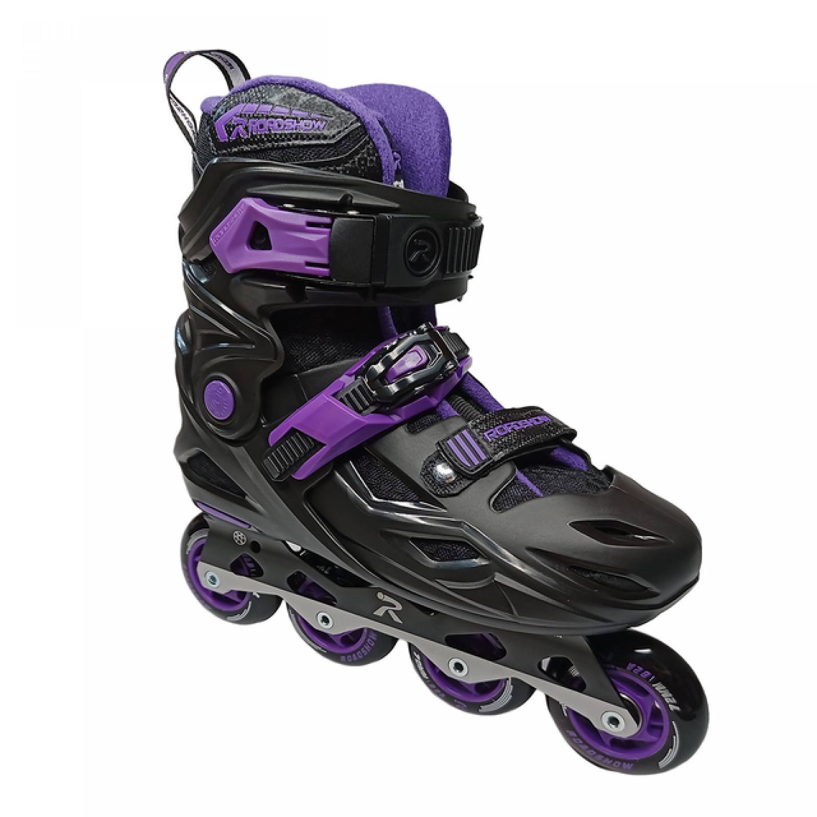 Patines con Protecciones Ajustables Linea Morado Bota Dura