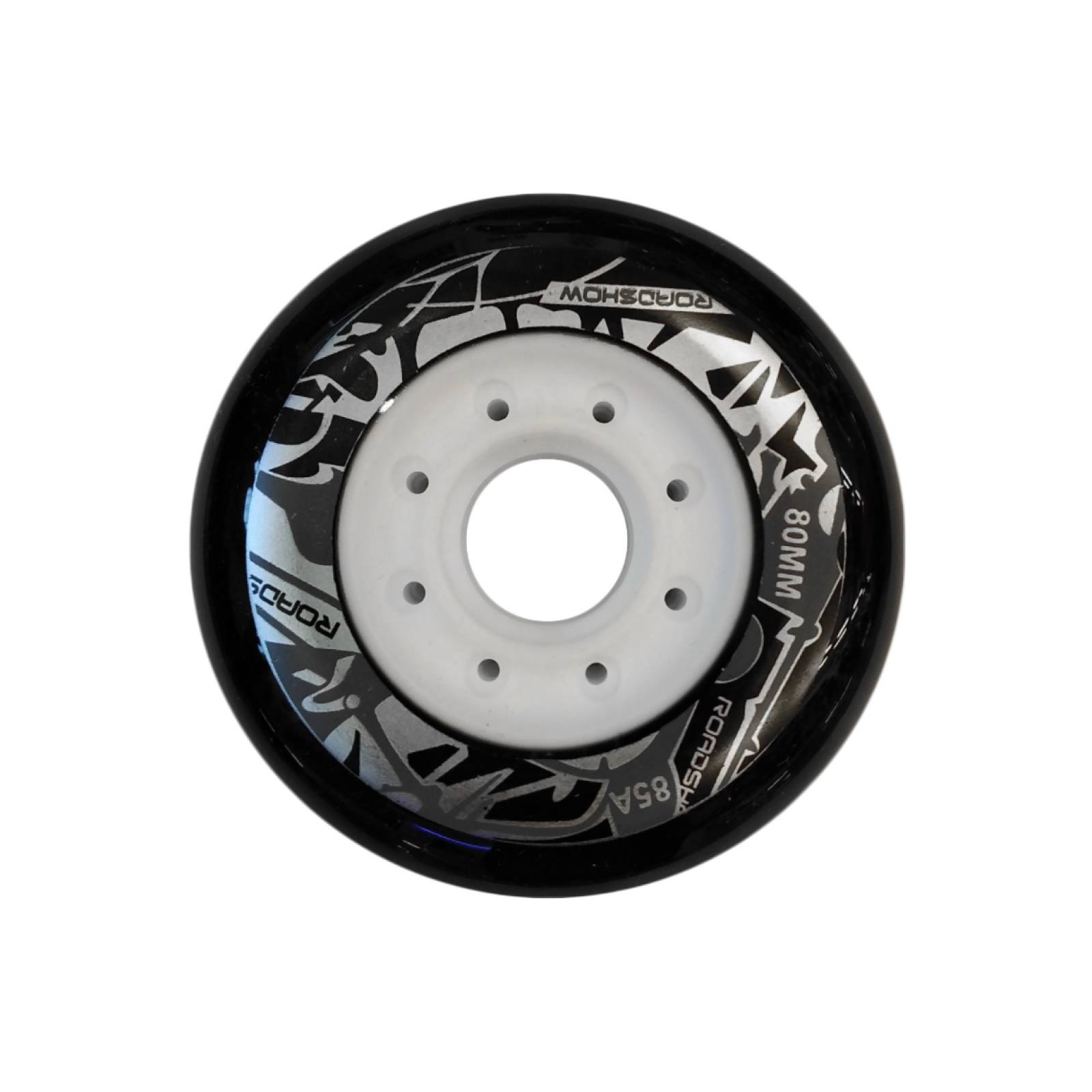 Llantas de 80mm Para Patines 8 piezas Negro