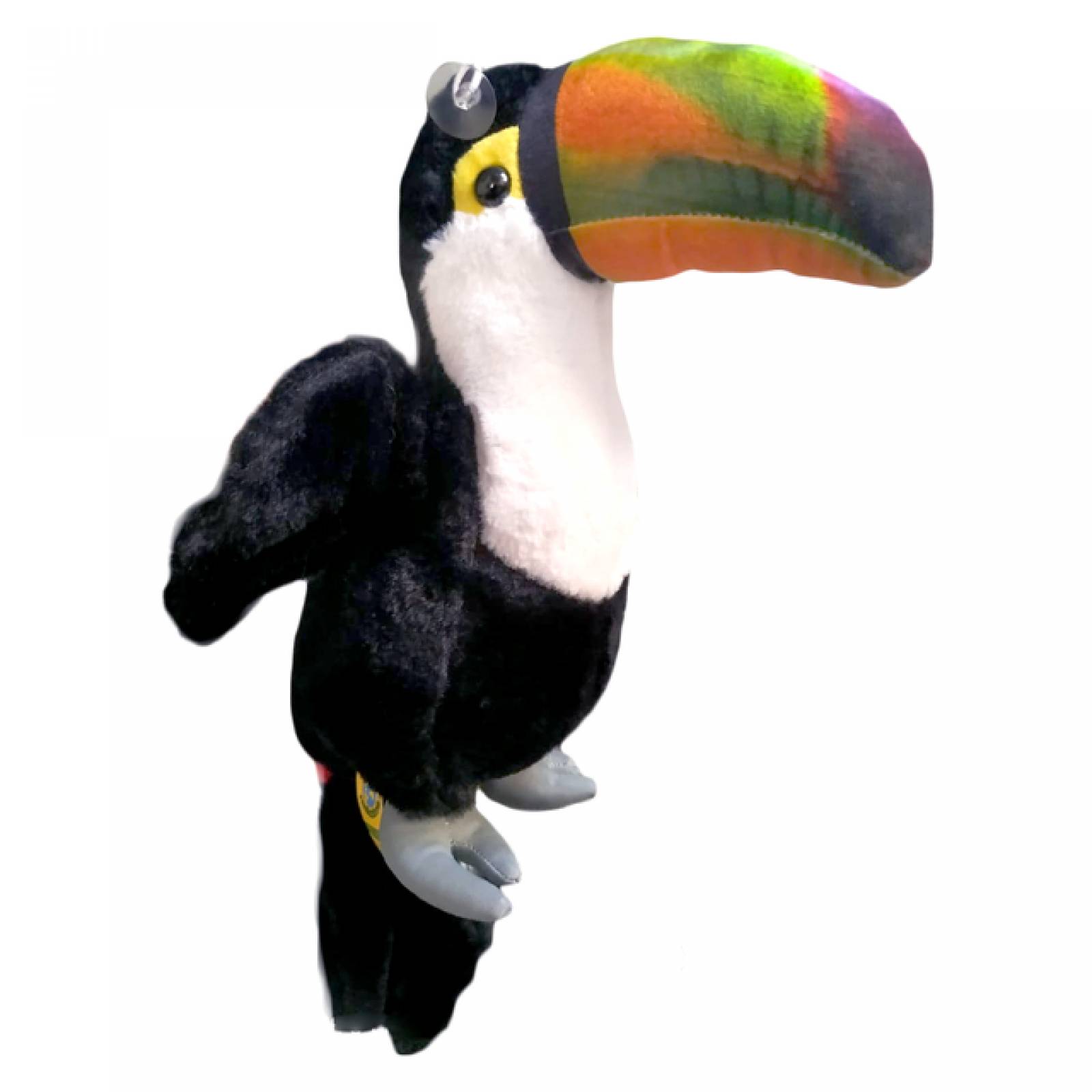 Peluche De Juguete Tucan Grande Negro Con Chupon