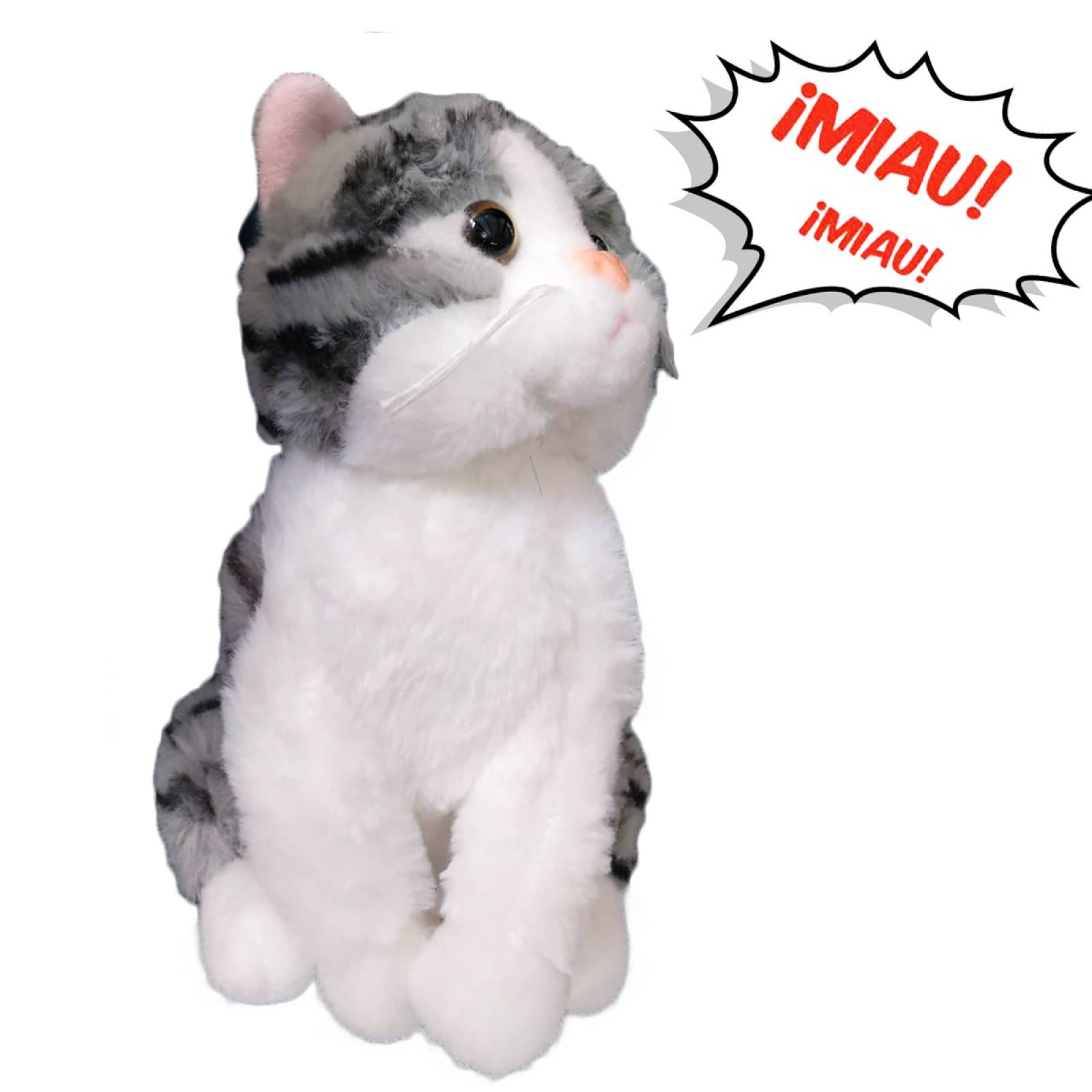 Gato de peluche con sonido deals