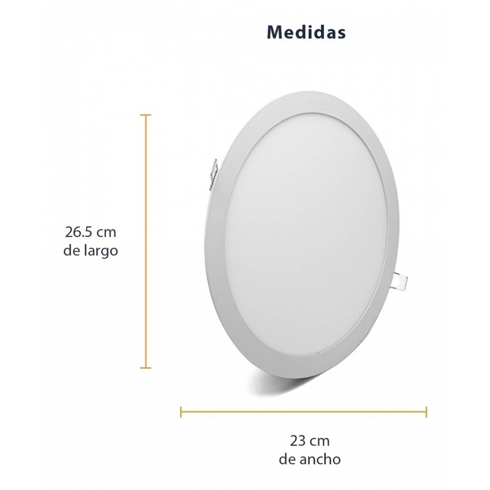 Lámpara Panel Led Slim Redondo 18w de Techo Empotrable Sula