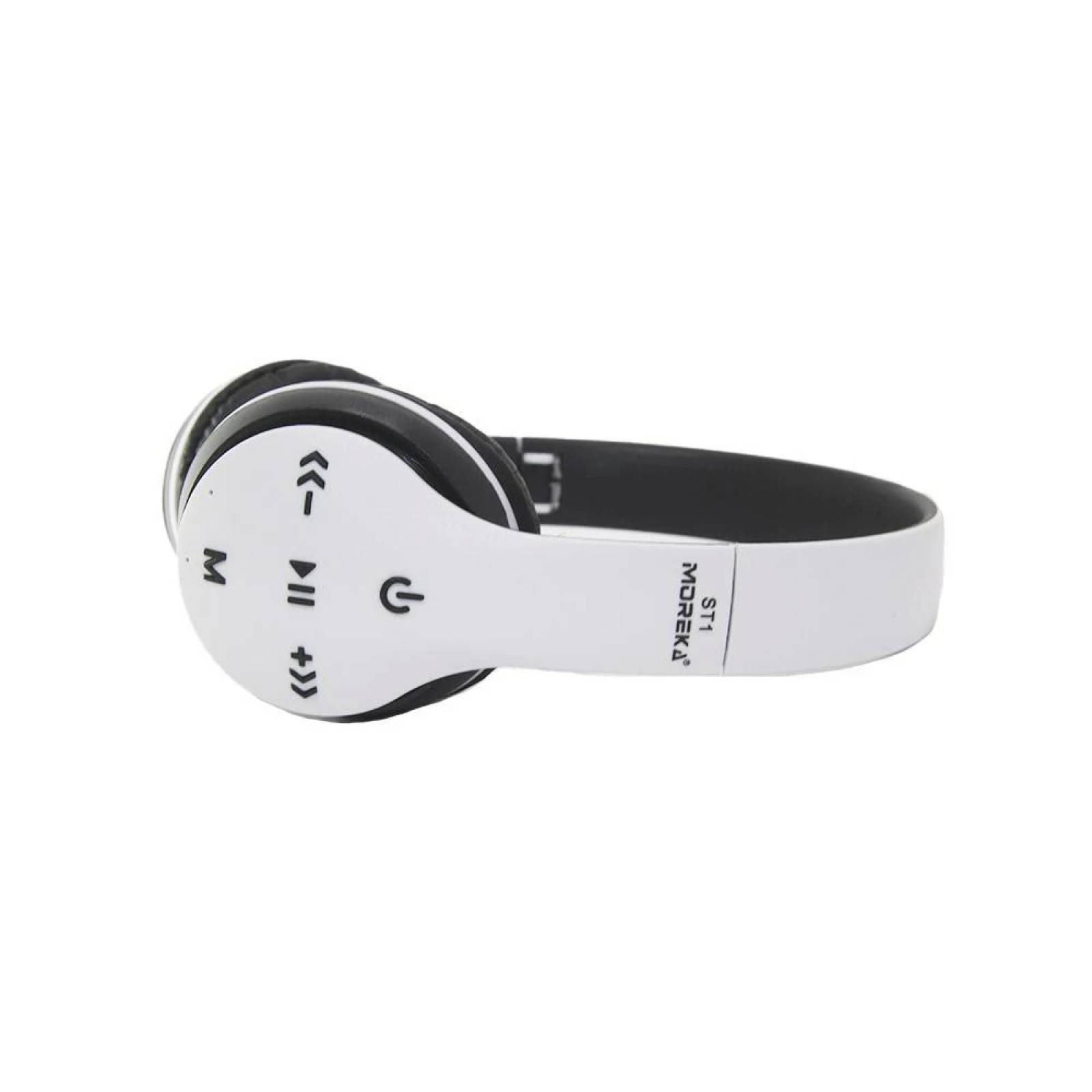 Audifonos Moreka ST-1, Inalámbricos, Diadema, Bluetooth,  Micro SD