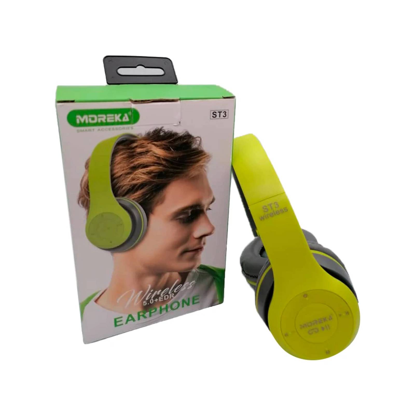 Audífonos Moreka ST3, Inalámbricos, Diadema, Bluetooth, Micro SD