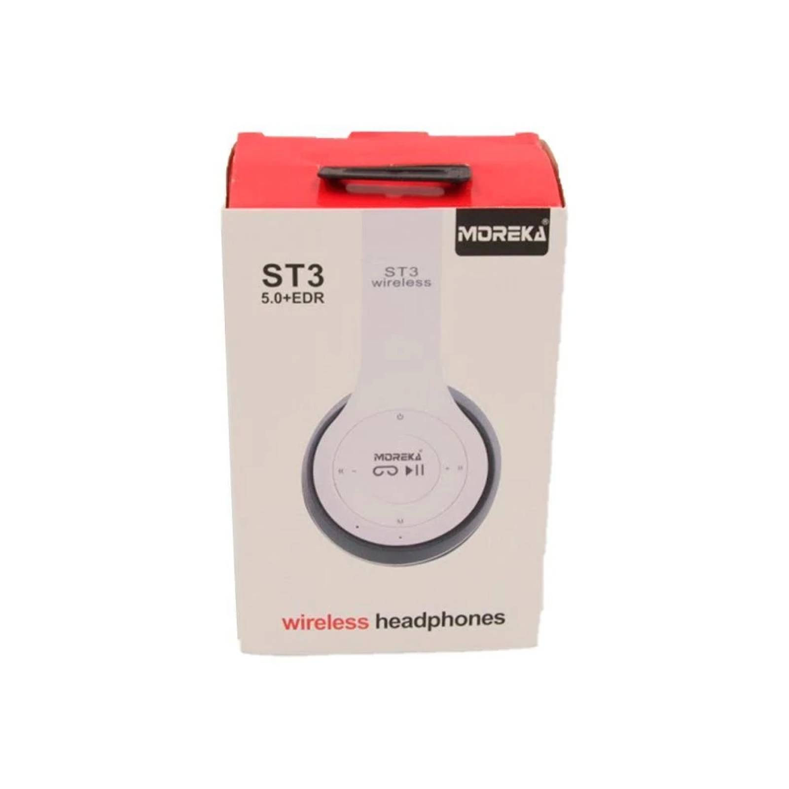 Audífonos Moreka ST3, Inalámbricos, Diadema, Bluetooth, Micro SD