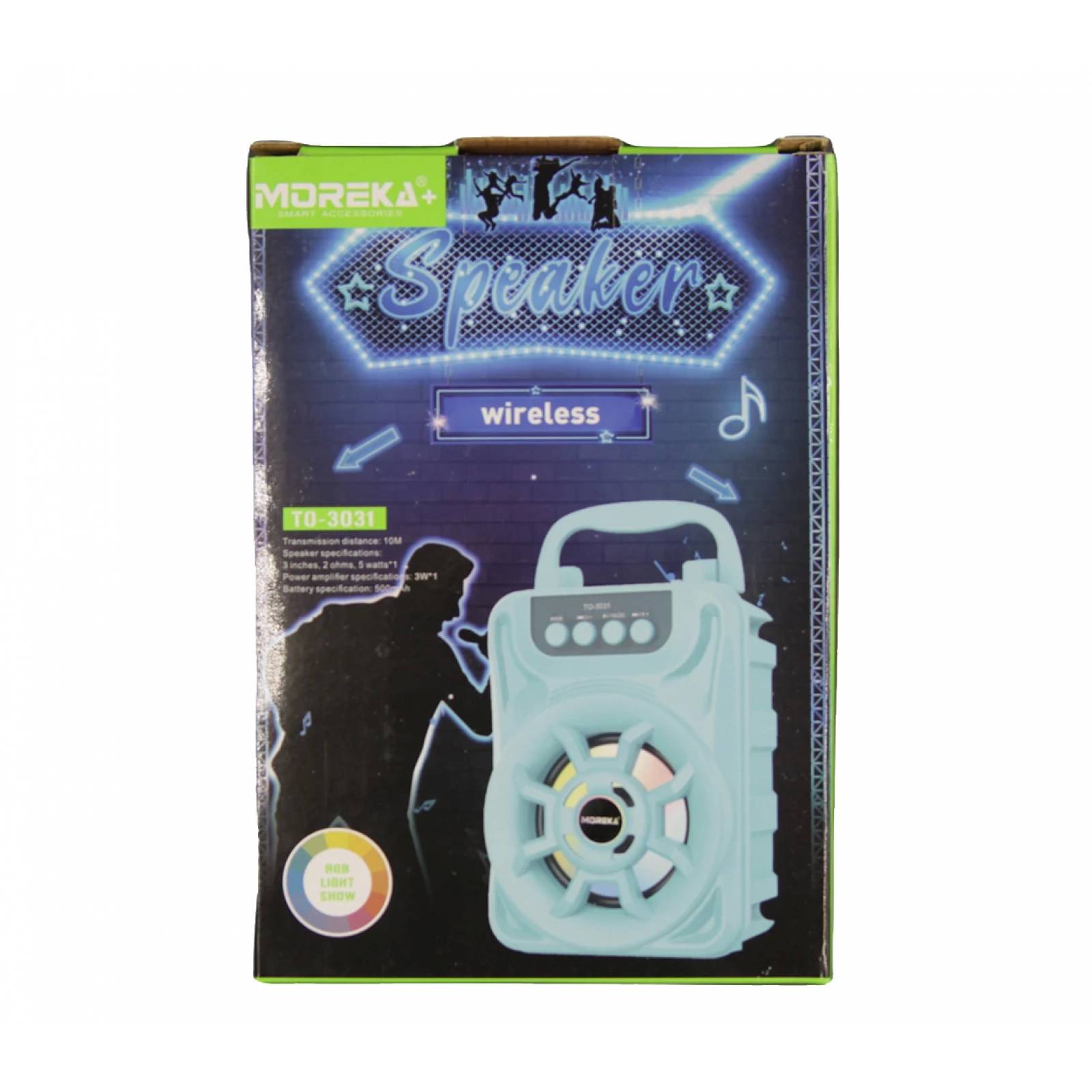 Bocina MOREKA TO-3031, LED, USB, Micro SD, Aux.